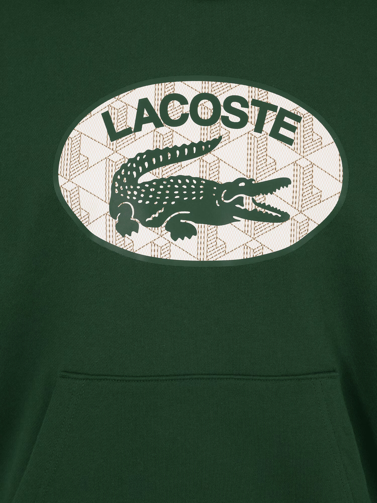 LACOSTE Bluză de molton gri taupe / verde închis / alb - Pled.ro