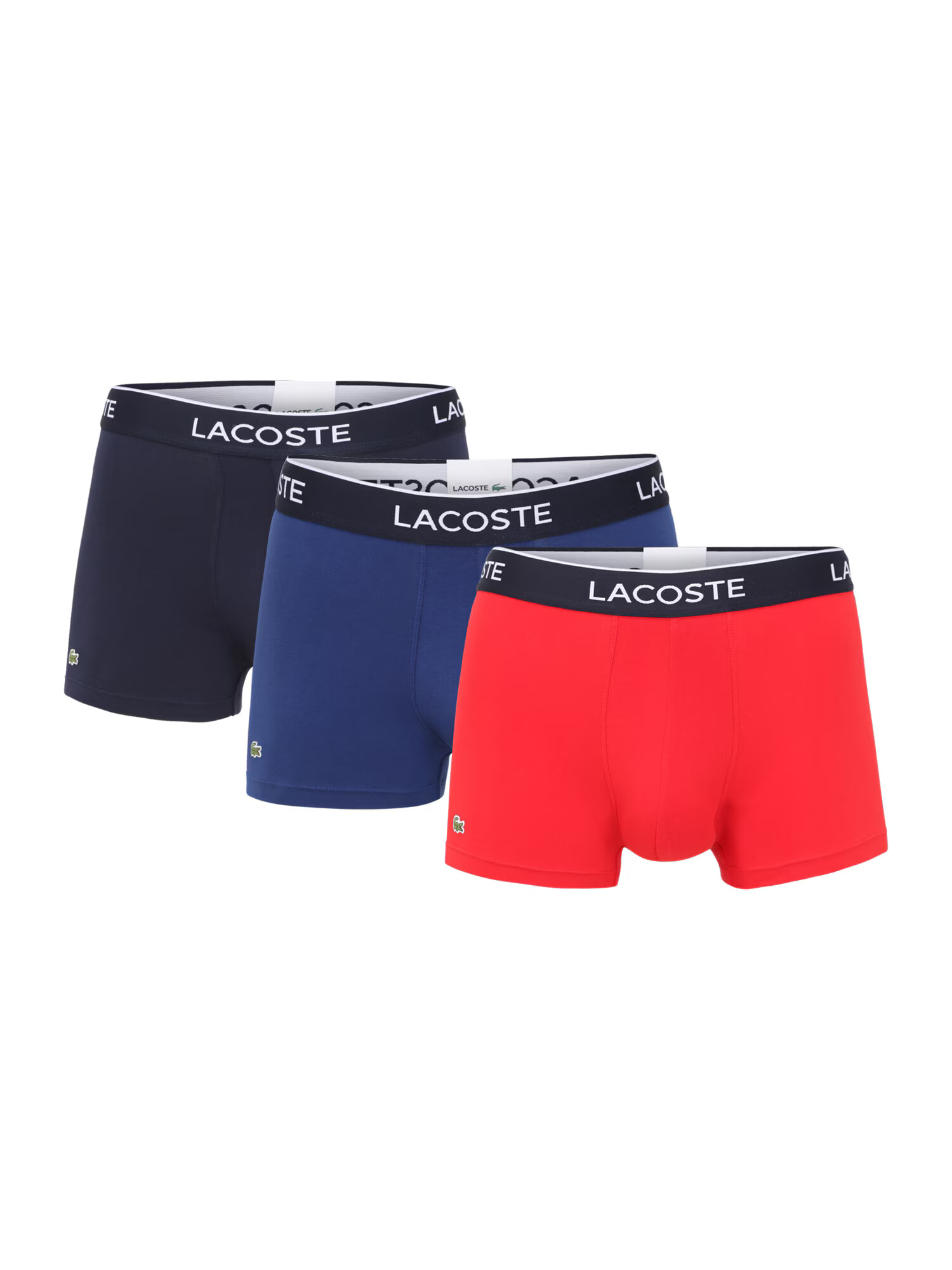 LACOSTE Boxeri albastru cobalt / albastru noapte / roșu deschis / alb - Pled.ro