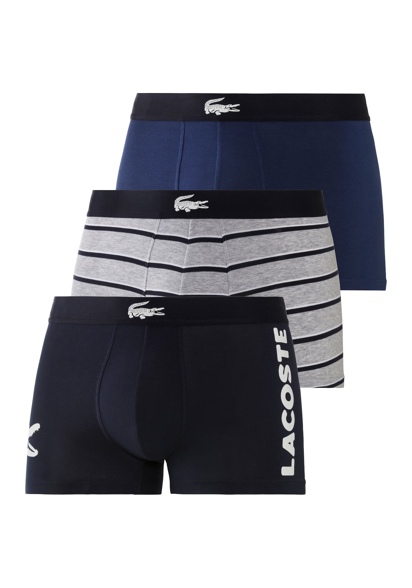 LACOSTE Boxeri albastru cobalt / albastru noapte / gri amestecat / alb - Pled.ro