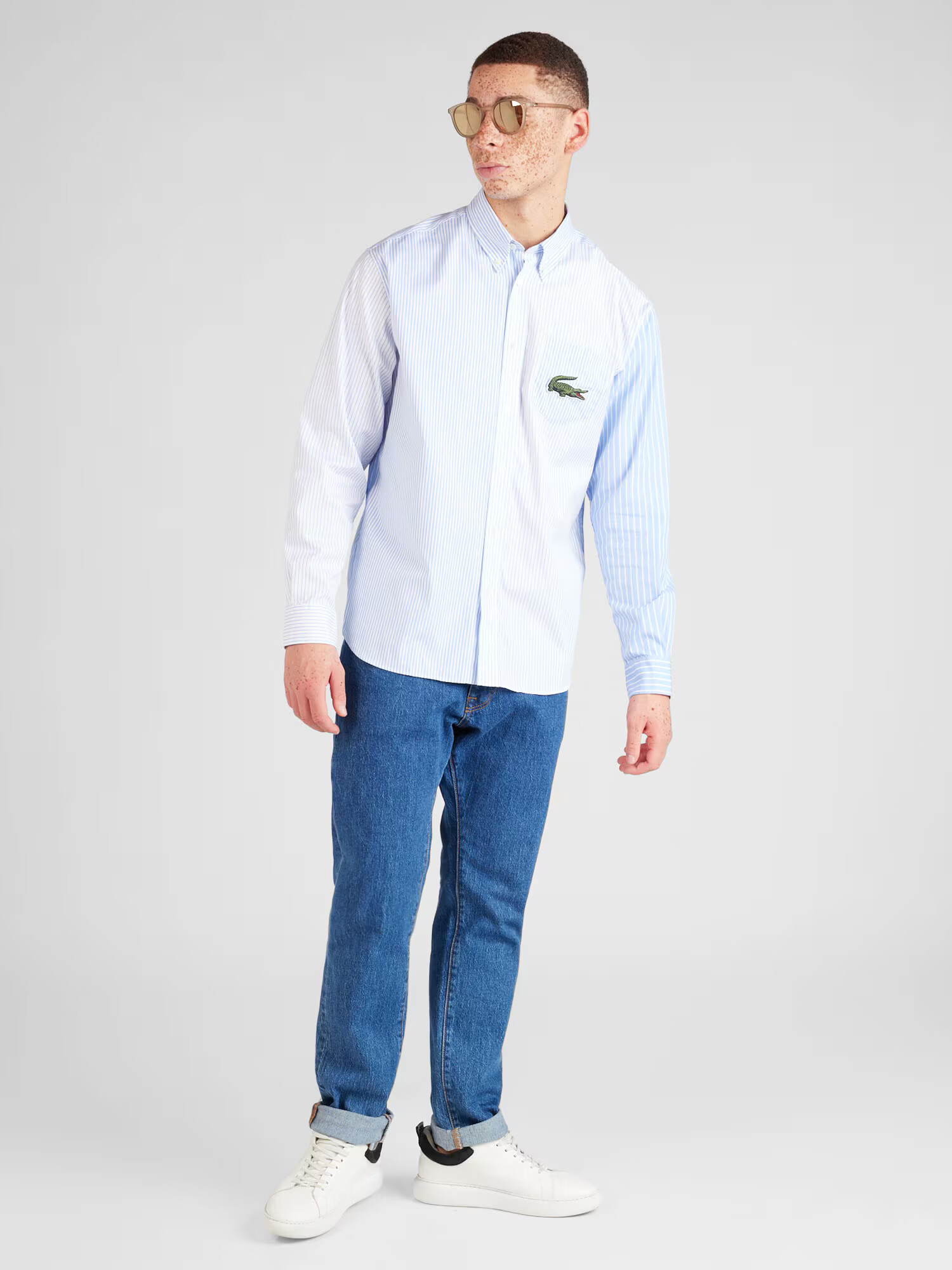 LACOSTE Cămașă albastru deschis / verde / roșu / alb - Pled.ro