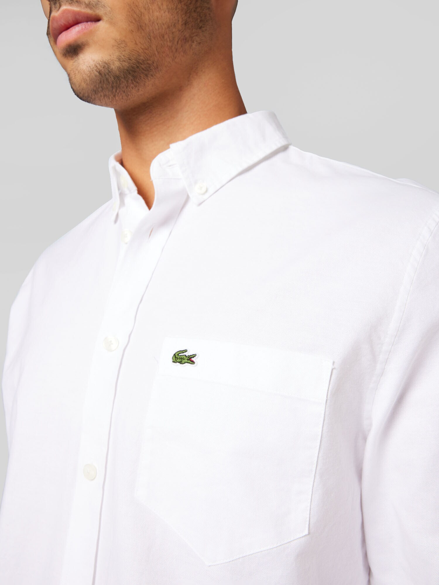 LACOSTE Cămaşă business verde / roșu / alb - Pled.ro