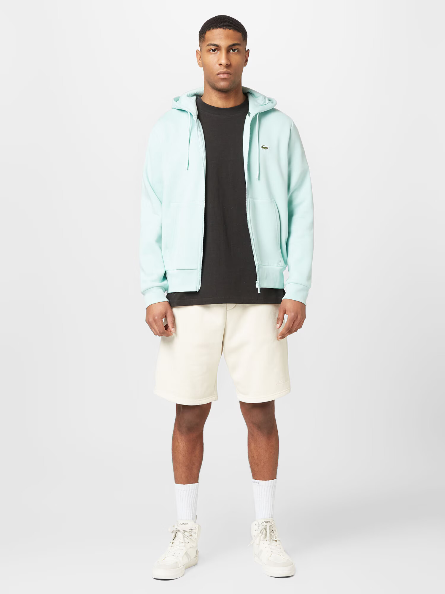 LACOSTE Hanorac albastru aqua / verde - Pled.ro