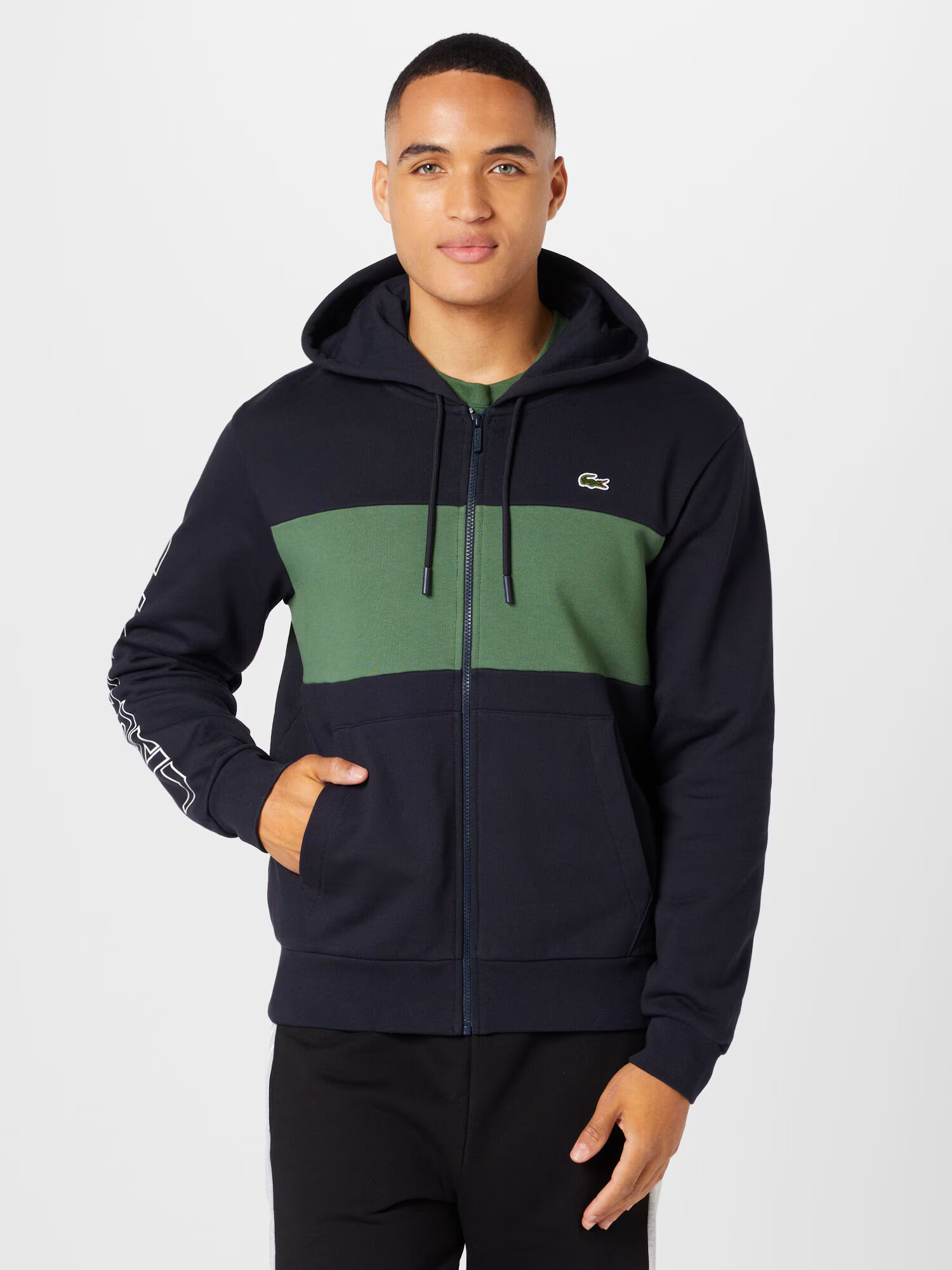 LACOSTE Hanorac bleumarin / verde / alb - Pled.ro