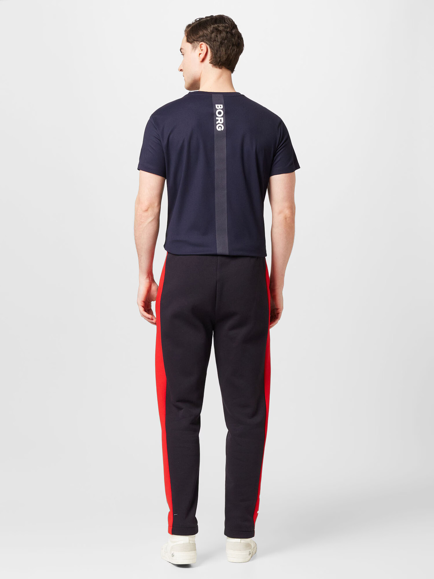 LACOSTE Pantaloni roșu / negru / alb - Pled.ro