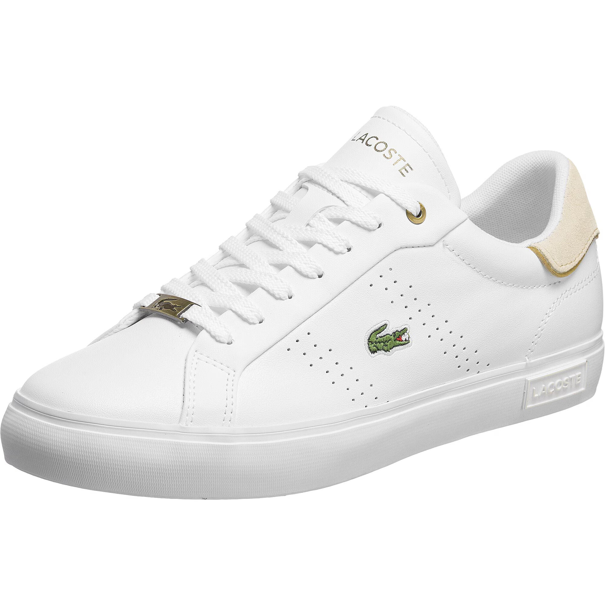 LACOSTE Sneaker low alb kitt / verde deschis / roși aprins / alb - Pled.ro