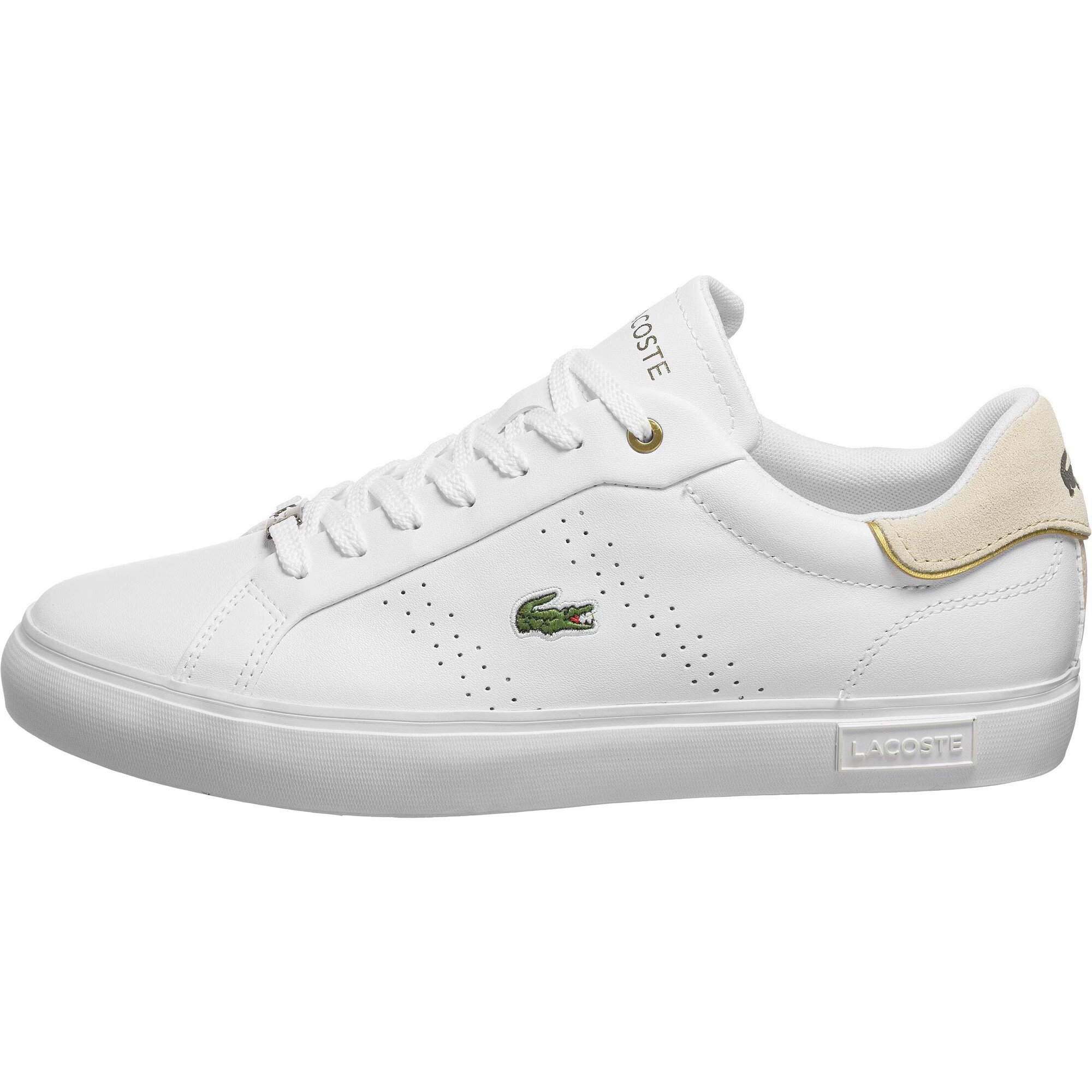 LACOSTE Sneaker low alb kitt / verde deschis / roși aprins / alb - Pled.ro