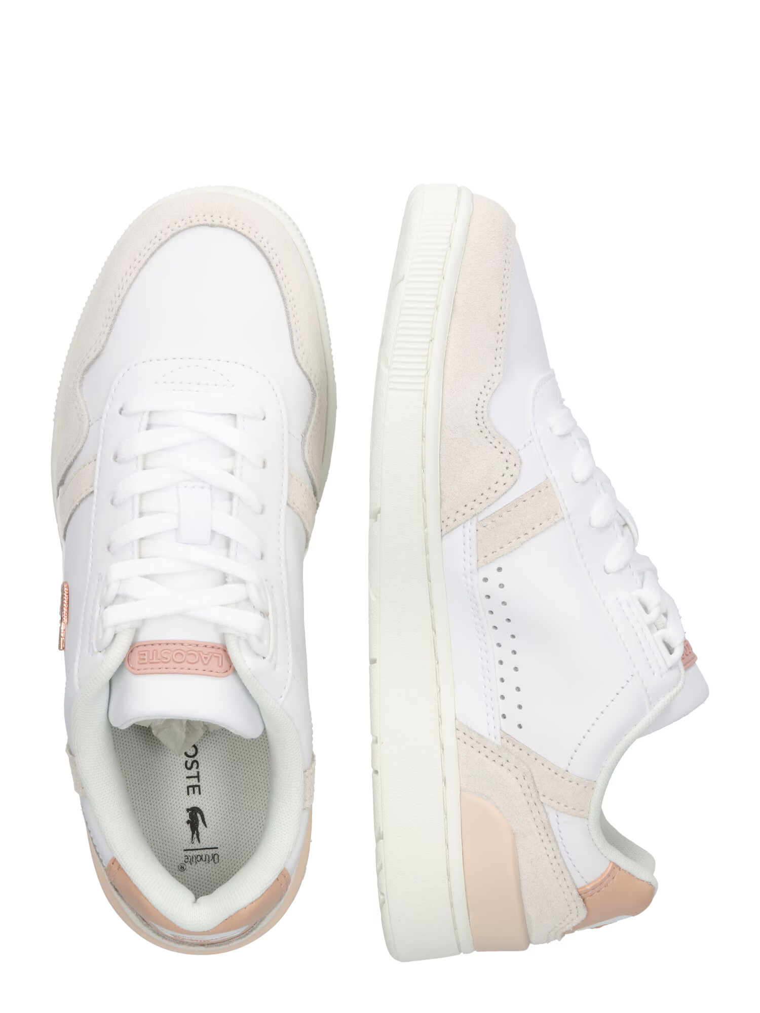 LACOSTE Sneaker low culoarea pielii / auriu - roz / alb - Pled.ro