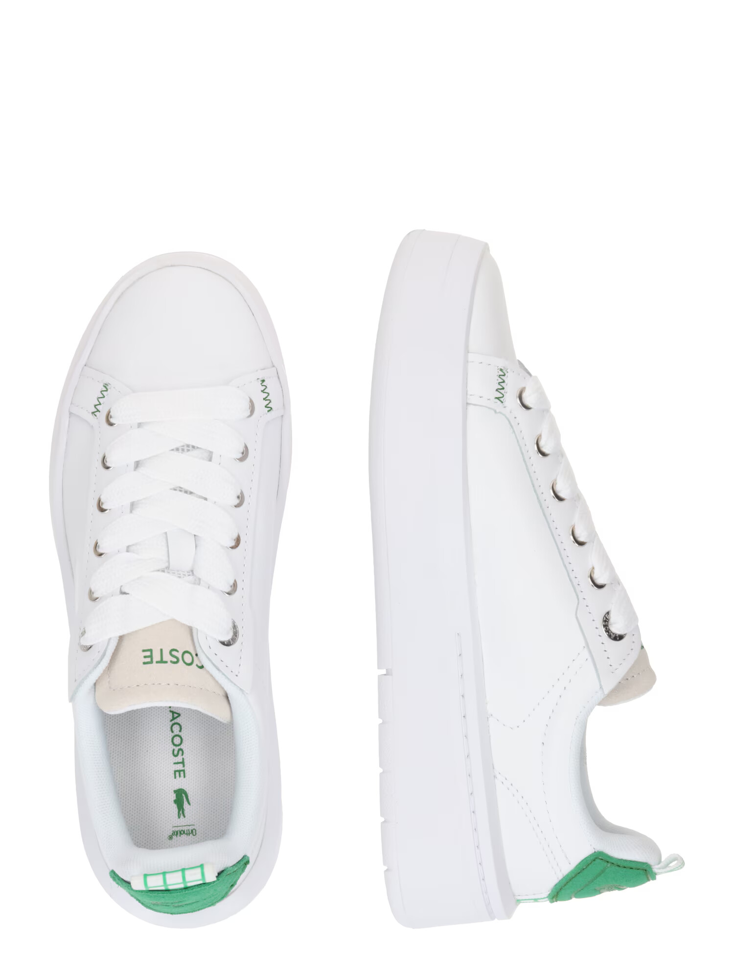 LACOSTE Sneaker low 'CARNABY' verde / alb - Pled.ro