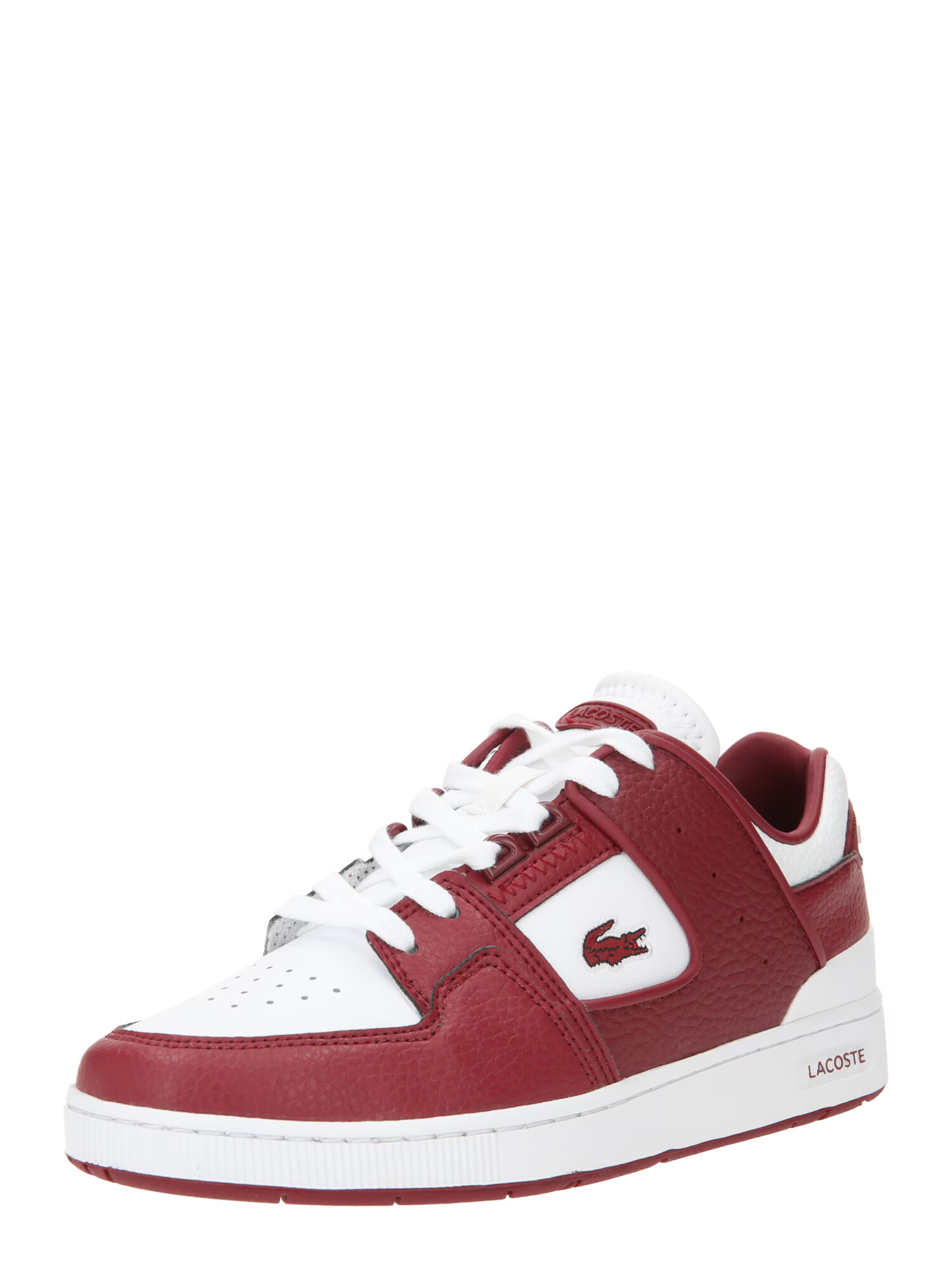 LACOSTE Sneaker low 'COURT CAGE 223 2 SFA' roșu burgundy / alb - Pled.ro