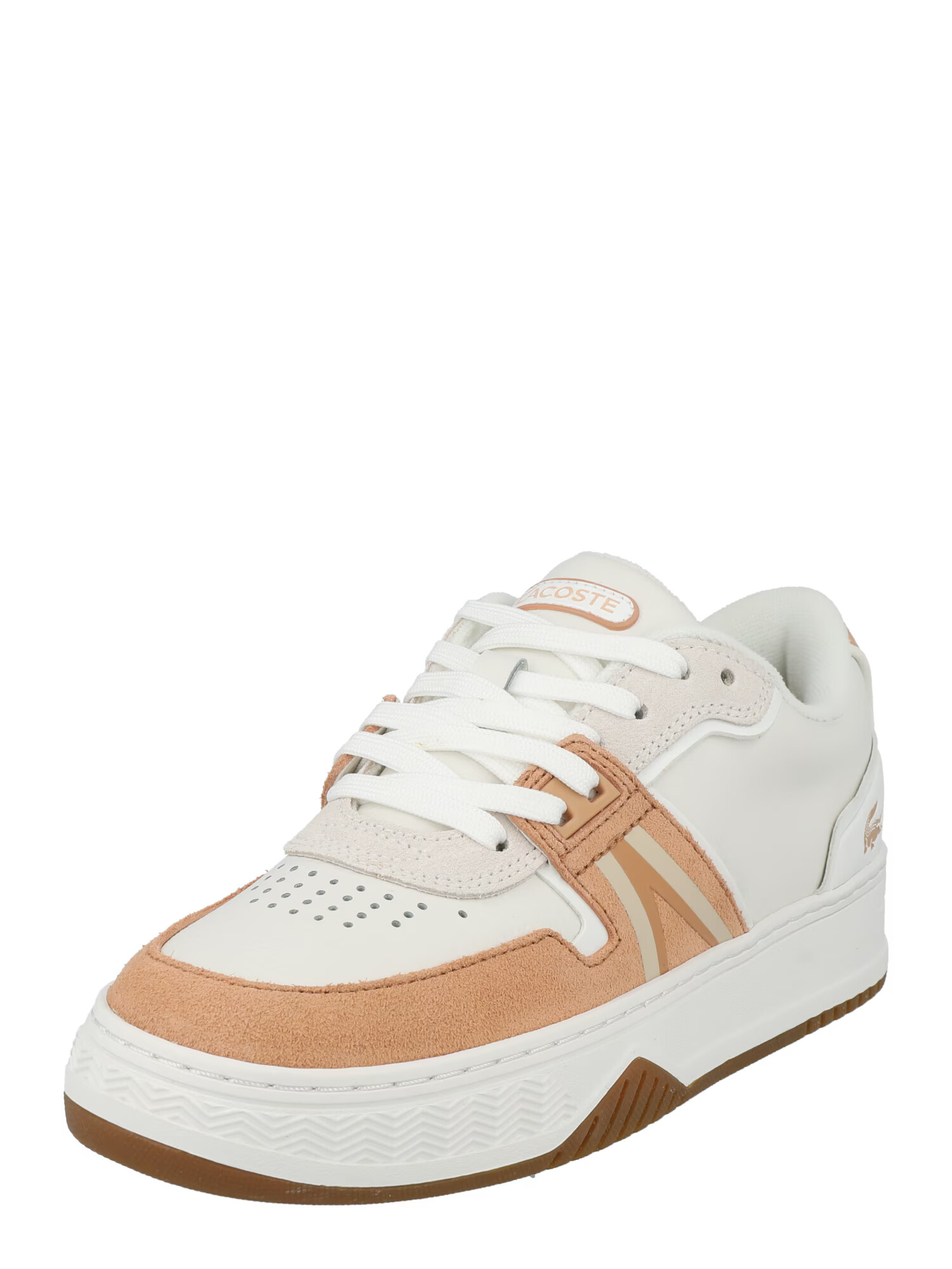 LACOSTE Sneaker low culoarea pielii / maro caramel / alb - Pled.ro