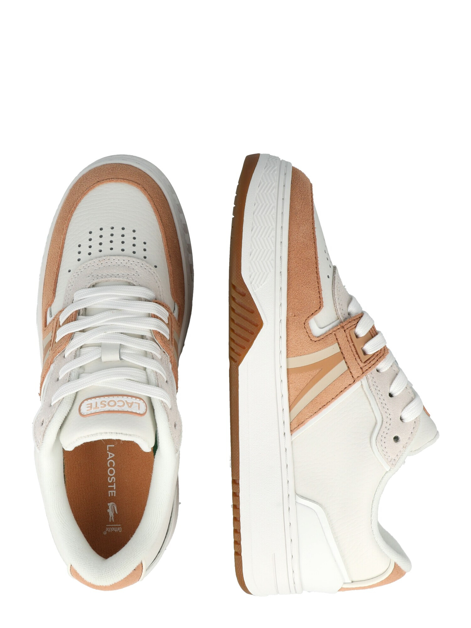 LACOSTE Sneaker low culoarea pielii / maro caramel / alb - Pled.ro