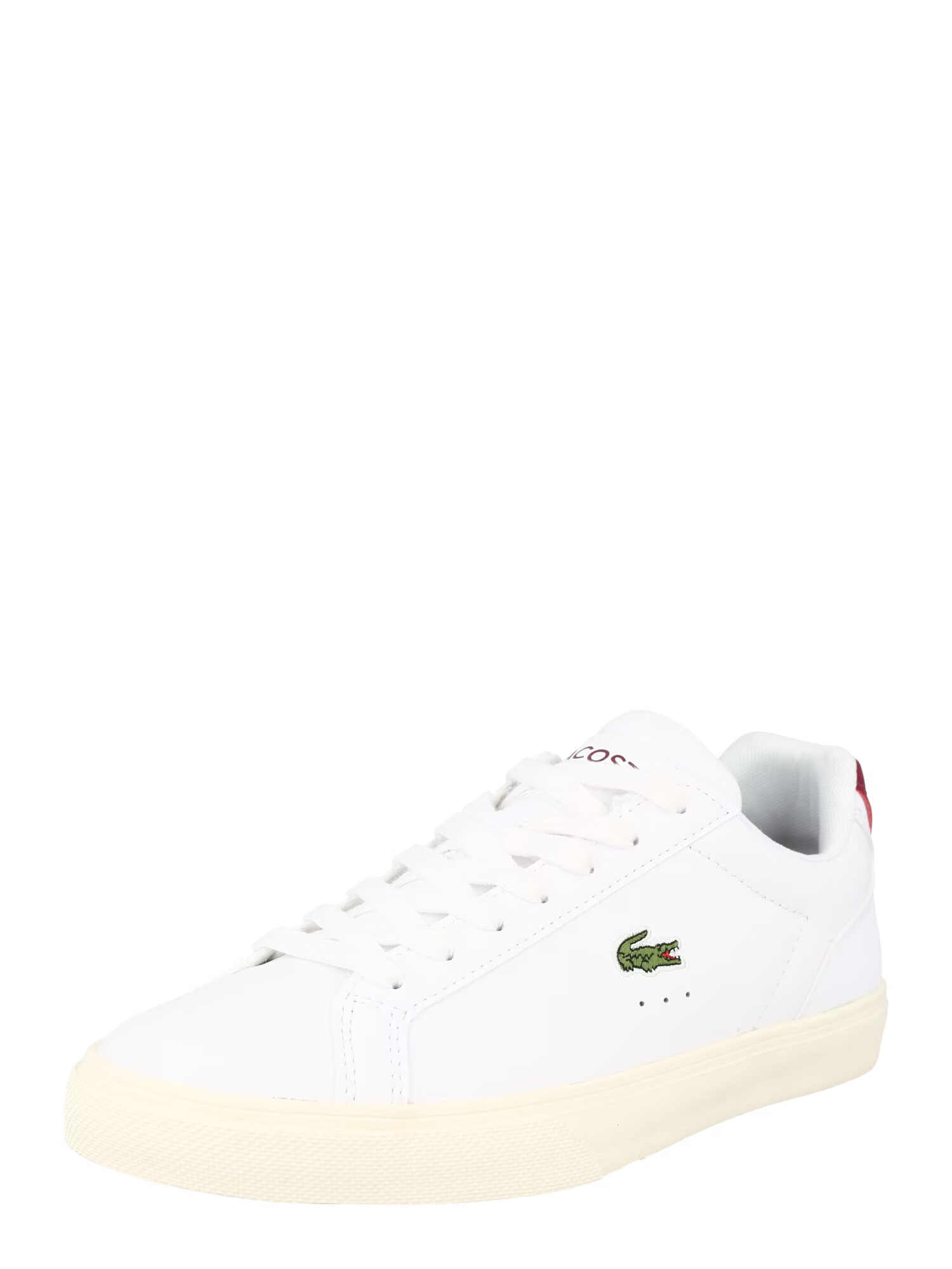 LACOSTE Sneaker low 'LEROND' verde / roșu / roșu bordeaux / alb - Pled.ro