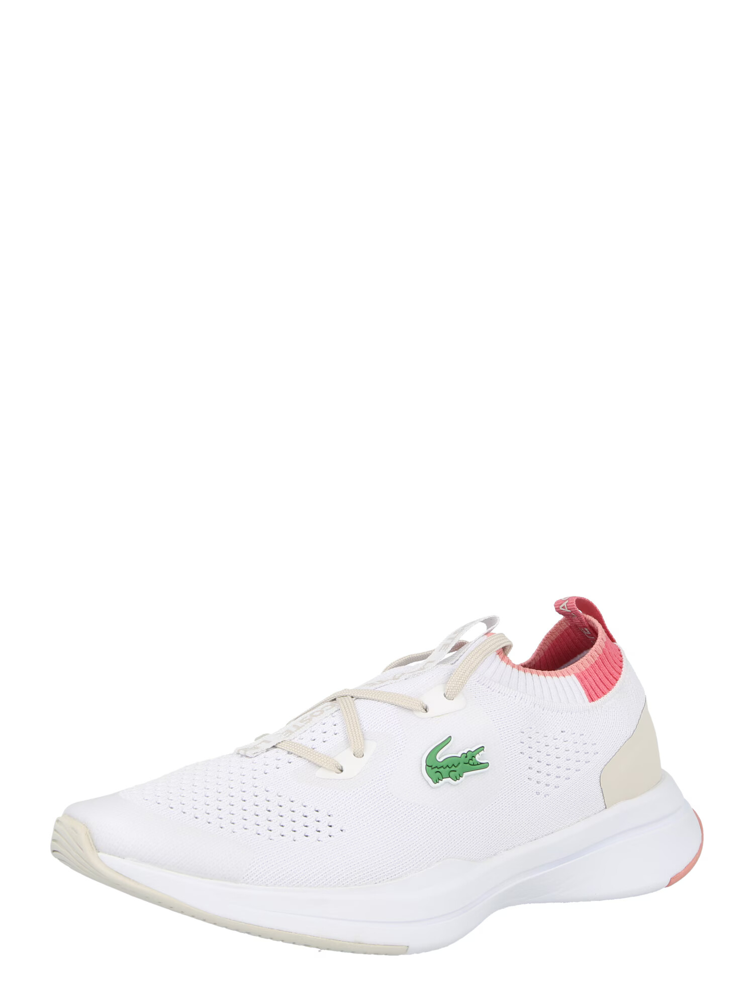 LACOSTE Sneaker low 'Run Spin' alb kitt / portocaliu somon / alb - Pled.ro