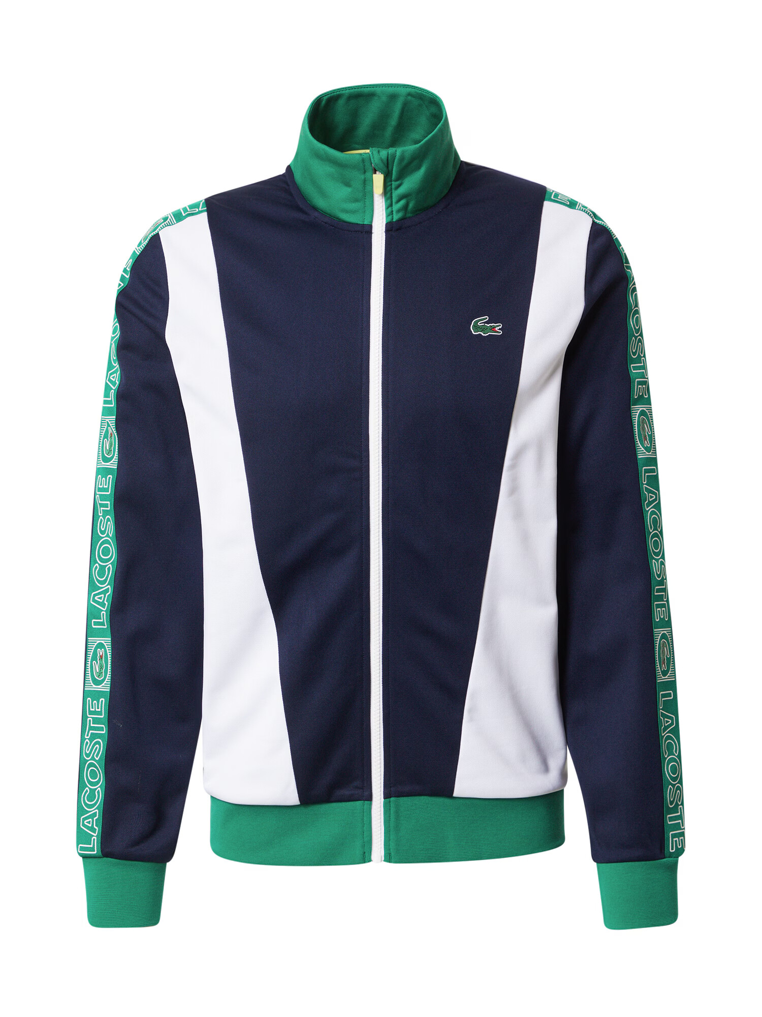 Lacoste Sport Bluză cu fermoar sport albastru închis / verde / alb - Pled.ro