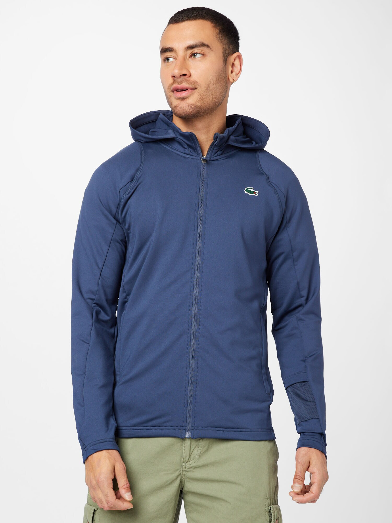 Lacoste Sport Bluză cu fermoar sport bleumarin / verde / alb - Pled.ro