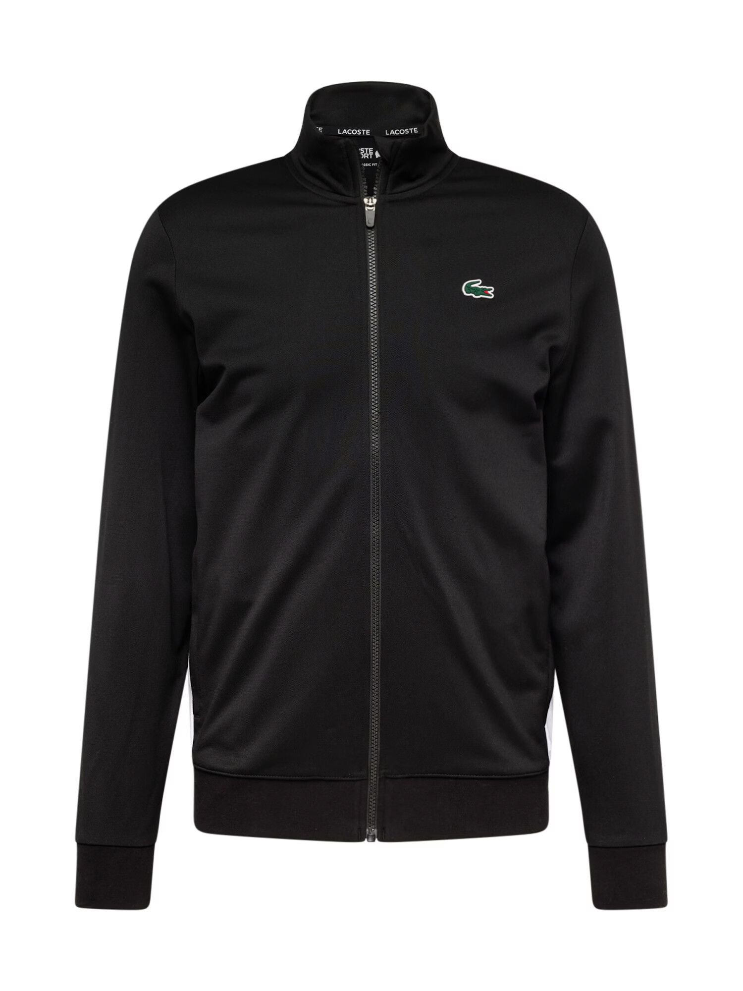 Lacoste Sport Bluză cu fermoar sport verde închis / roșu / negru / alb - Pled.ro