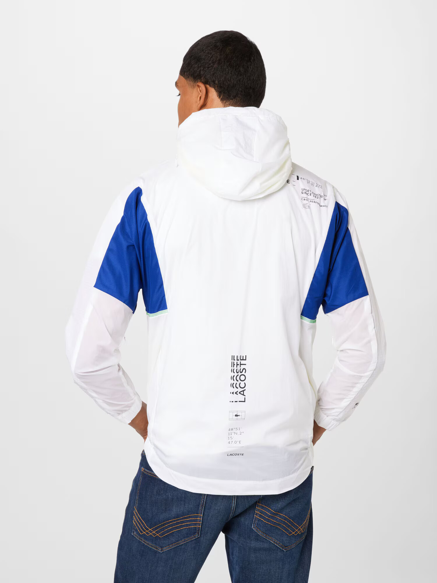 Lacoste Sport Geacă sport bleumarin / alb - Pled.ro