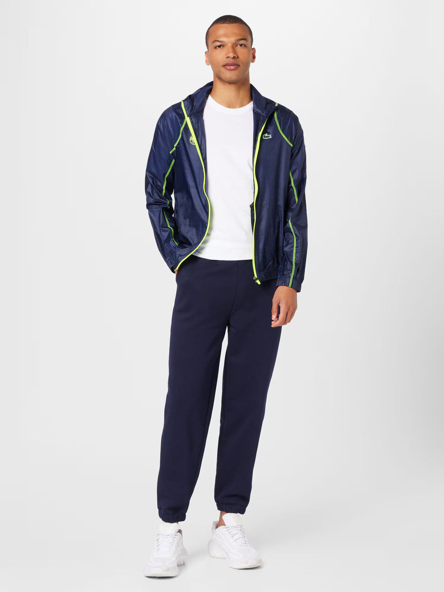 Lacoste Sport Geacă sport bleumarin / verde limetă - Pled.ro