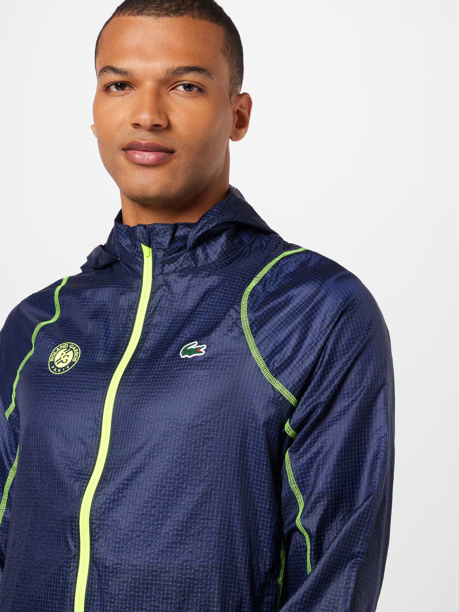 Lacoste Sport Geacă sport bleumarin / verde limetă - Pled.ro