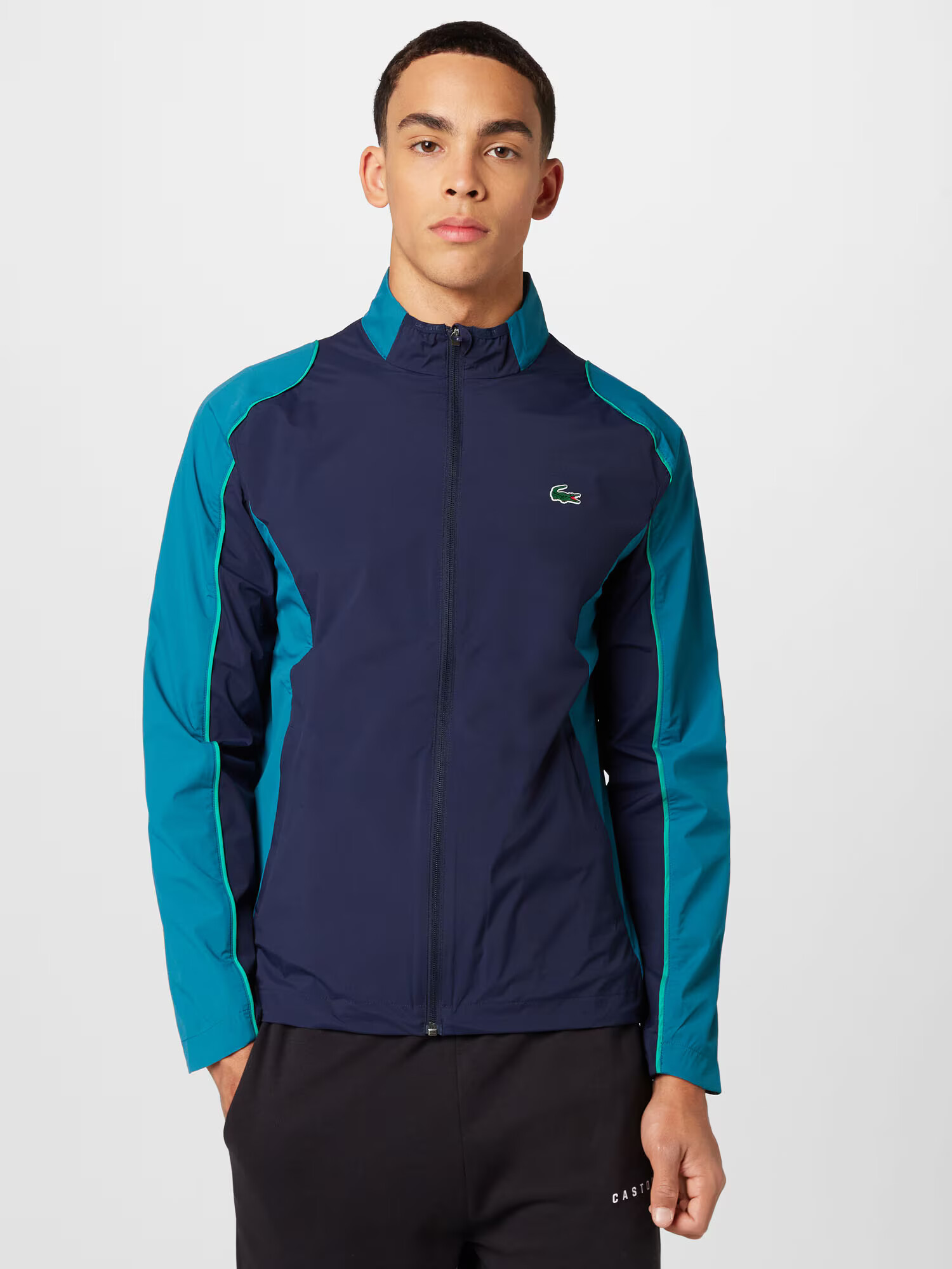 Lacoste Sport Jachetă de trening albastru marin / cyan / negru - Pled.ro