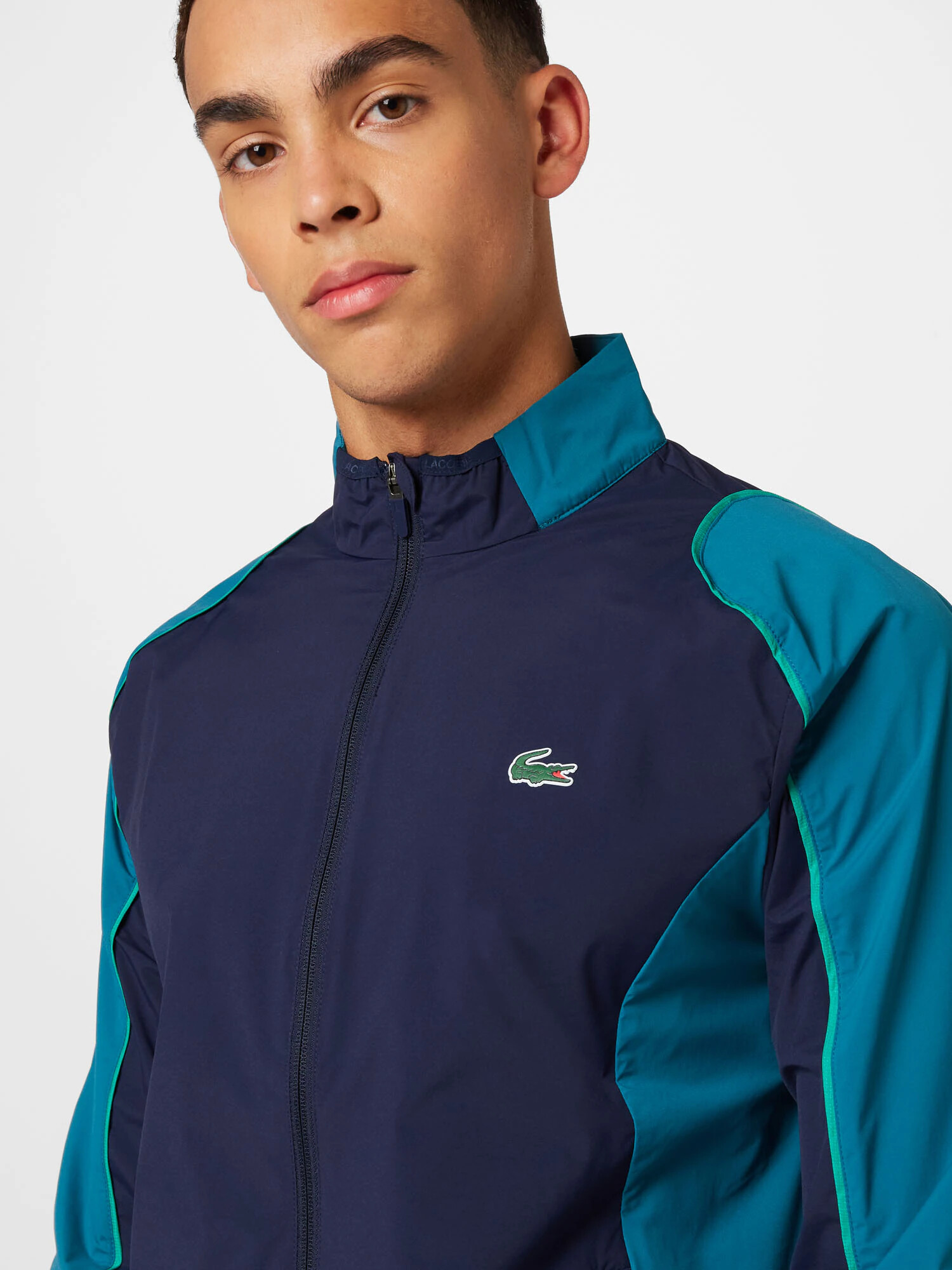 Lacoste Sport Jachetă de trening albastru marin / cyan / negru - Pled.ro