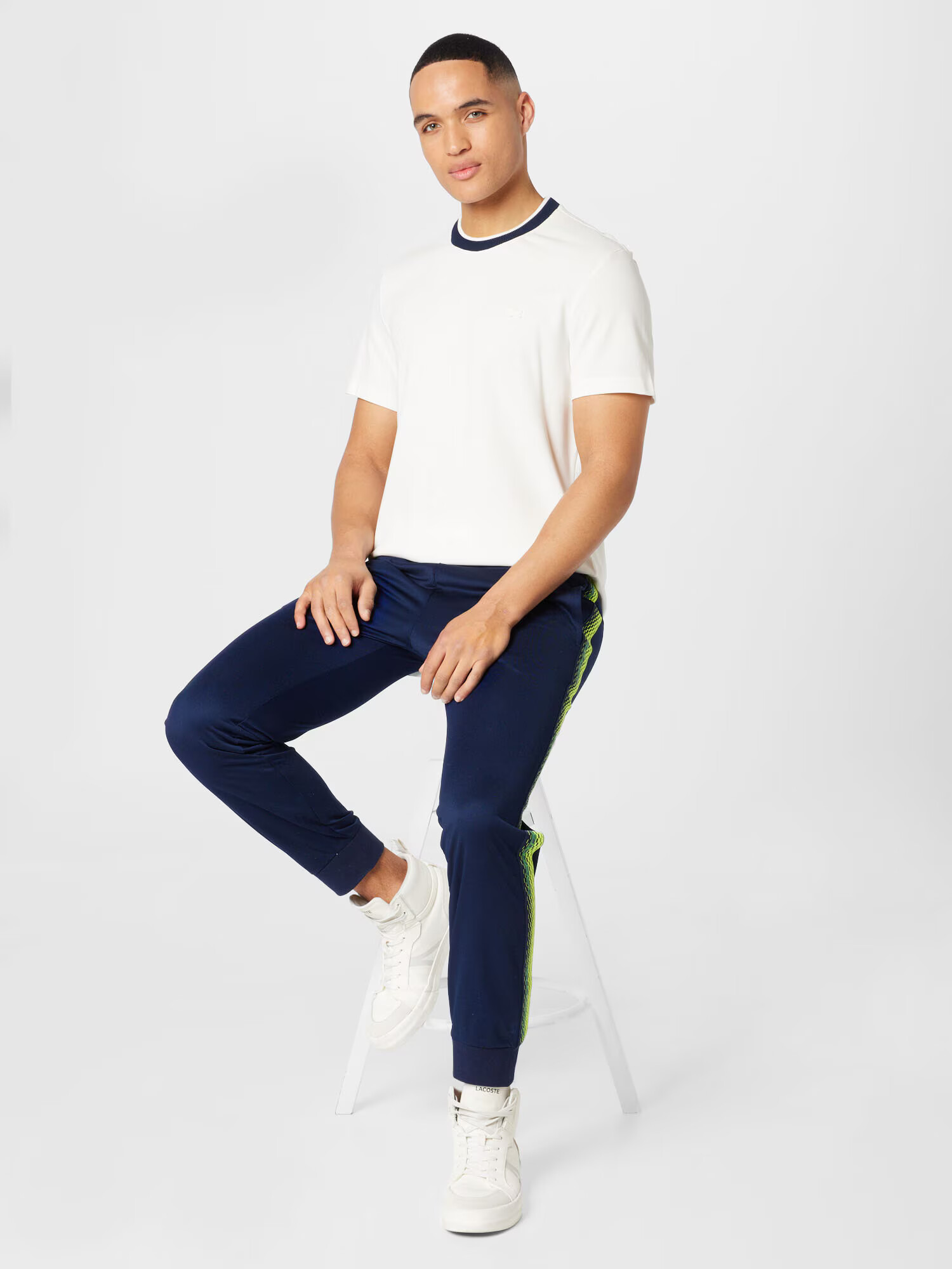 Lacoste Sport Pantaloni sport bleumarin / galben / verde - Pled.ro