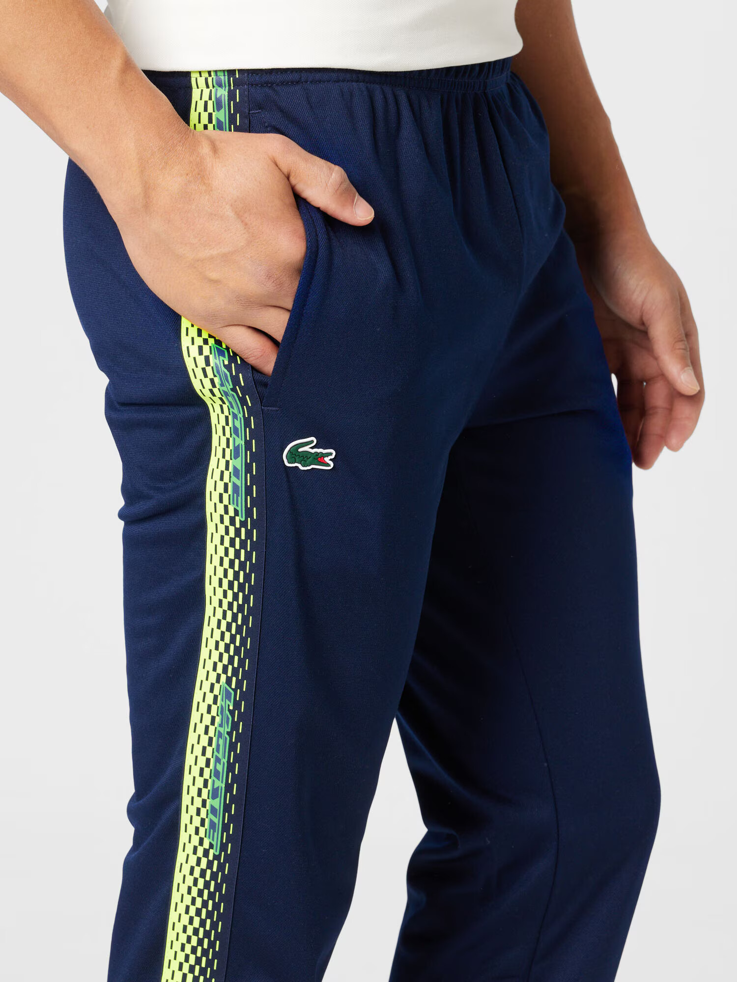 Lacoste Sport Pantaloni sport bleumarin / galben / verde - Pled.ro