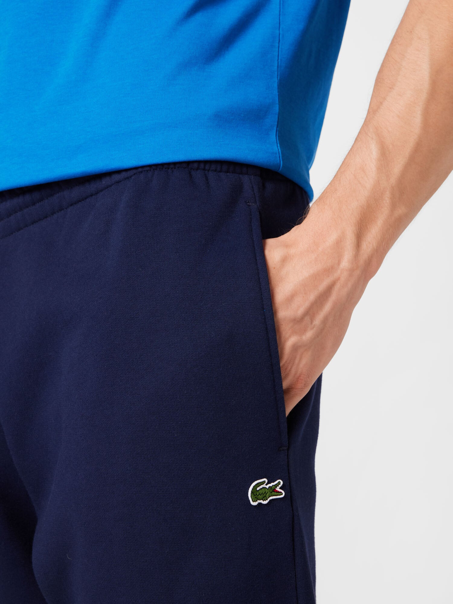 Lacoste Sport Pantaloni sport bleumarin / verde iarbă / roșu intens / alb - Pled.ro