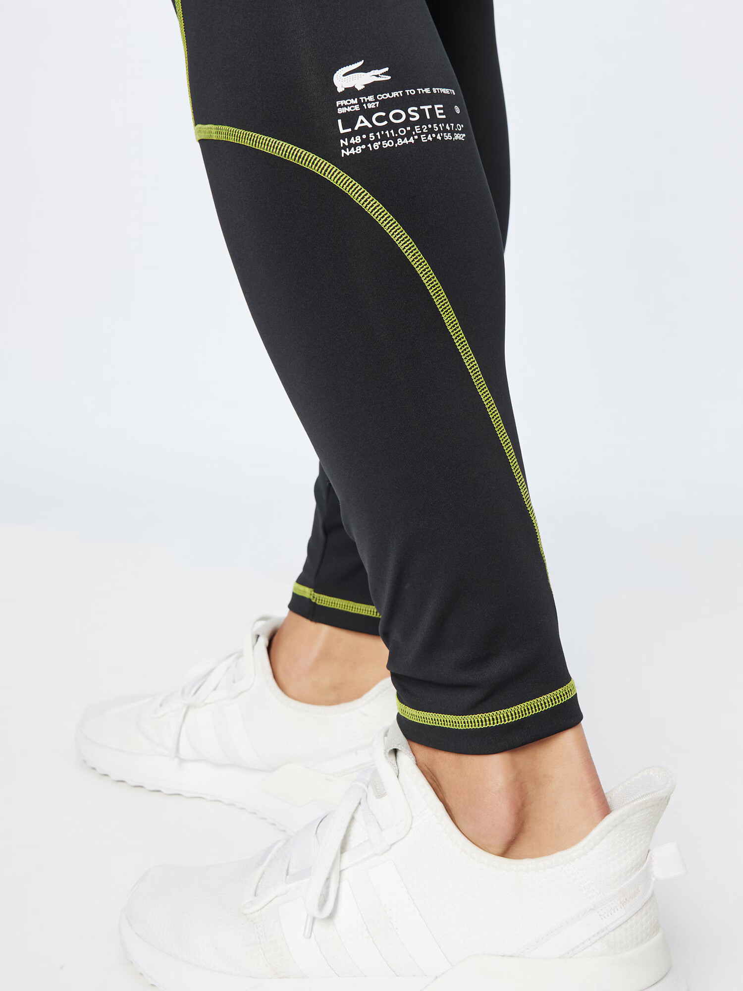 Lacoste Sport Pantaloni sport verde neon / negru / alb - Pled.ro