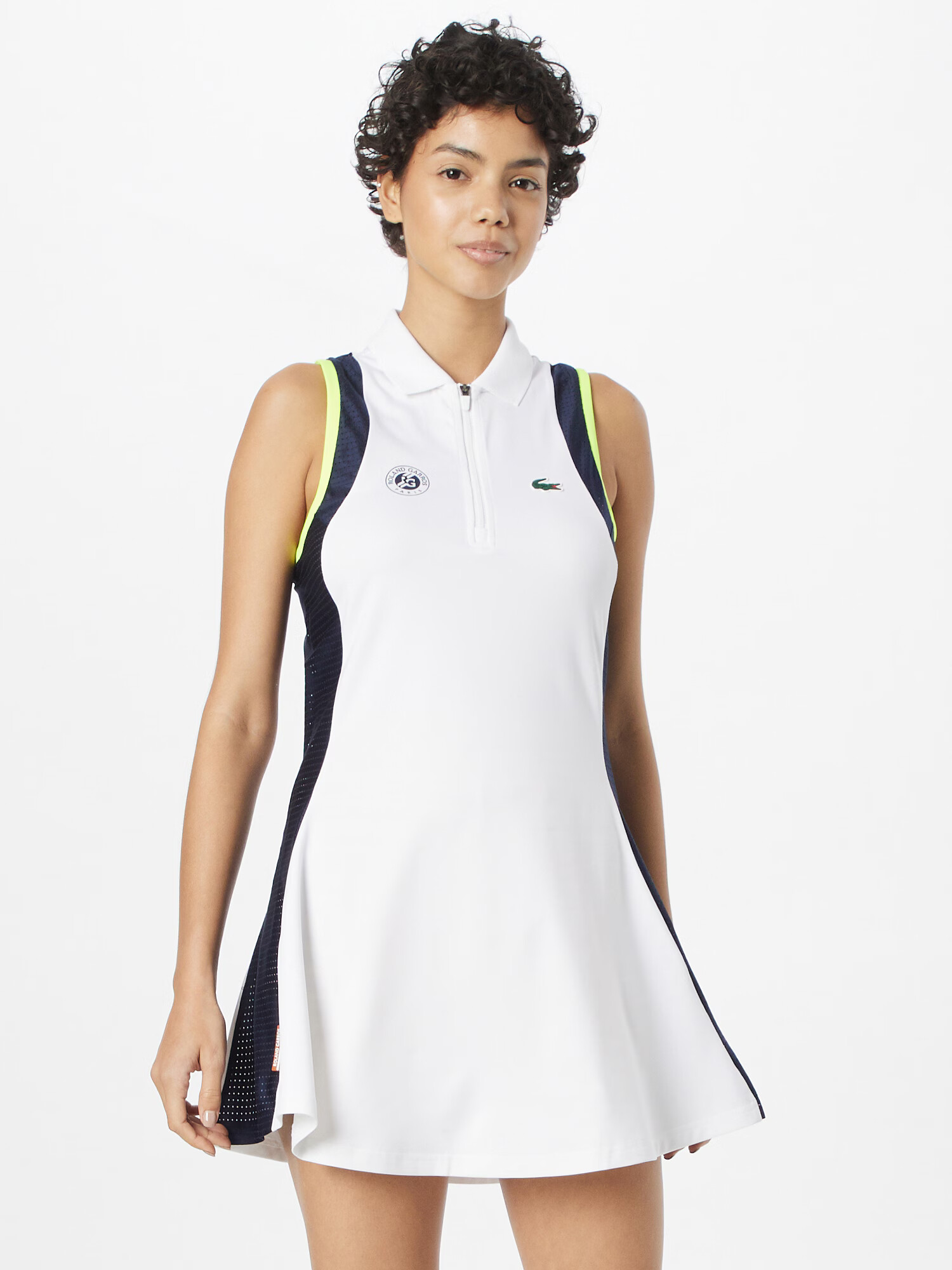 Lacoste Sport Rochie sport bej / albastru noapte / verde neon / alb - Pled.ro