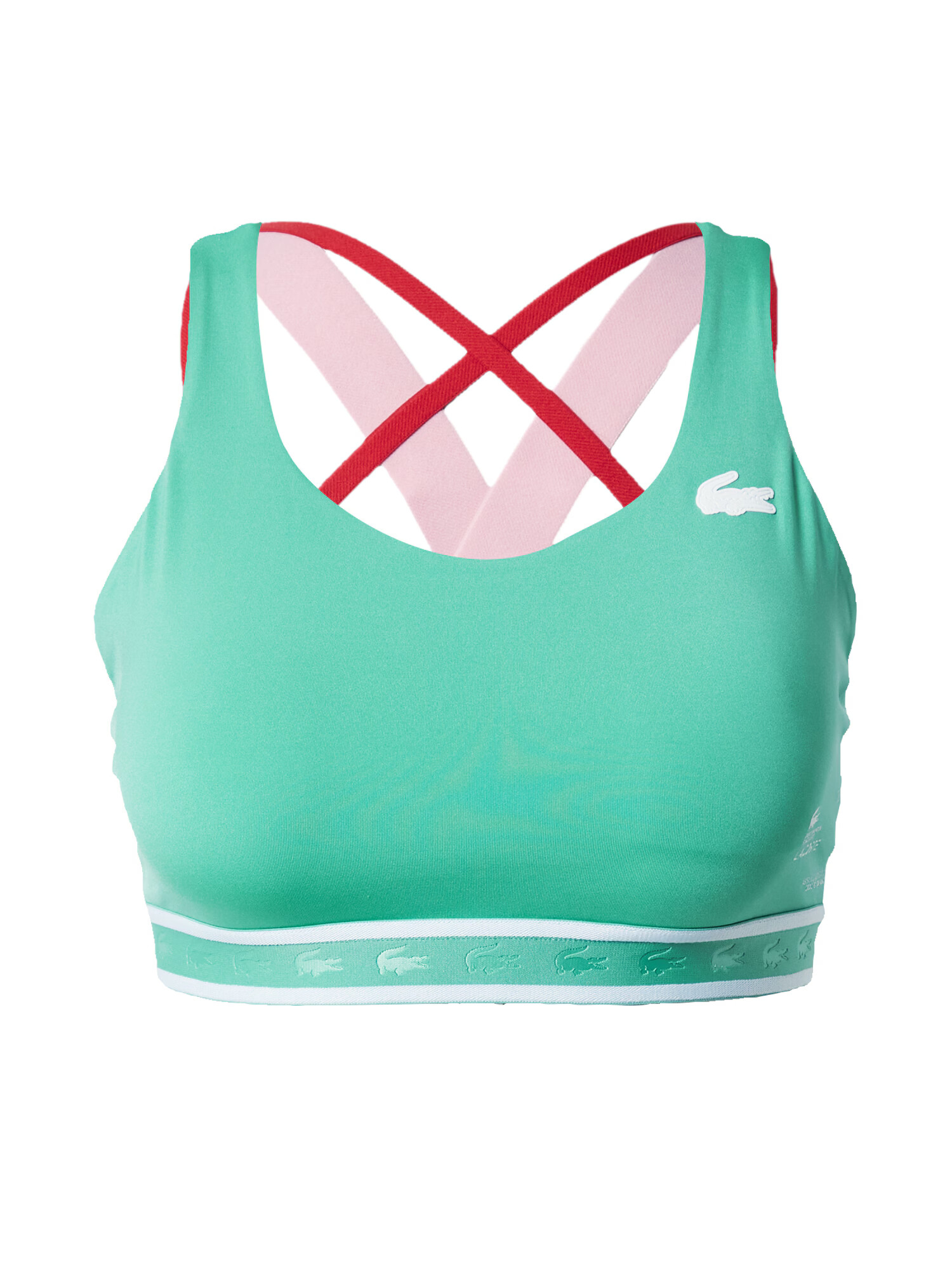 Lacoste Sport Sutien sport verde mentă / roz / roșu / alb - Pled.ro