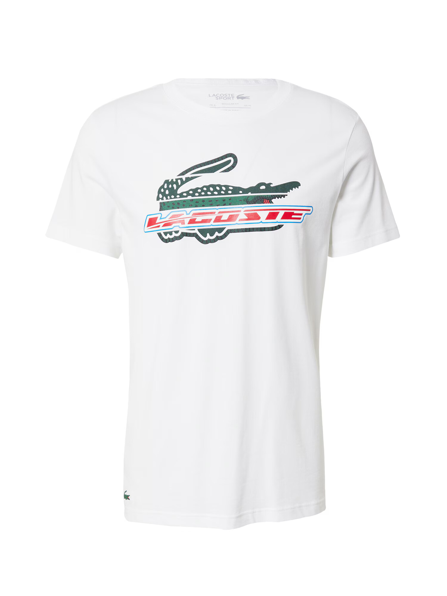 Lacoste Sport Tricou funcțional albastru deschis / verde închis / roșu / alb - Pled.ro