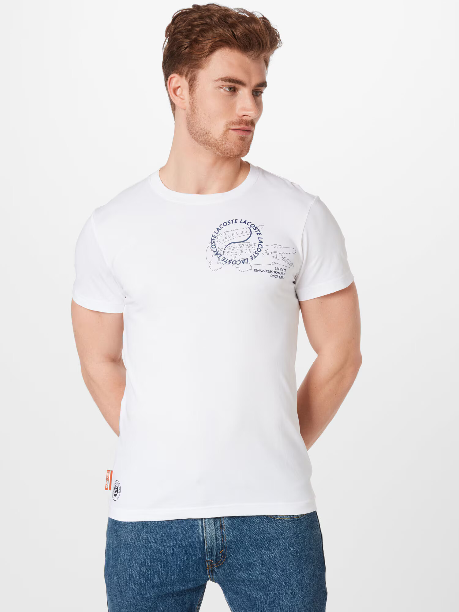 Lacoste Sport Tricou funcțional albastru marin / alb - Pled.ro