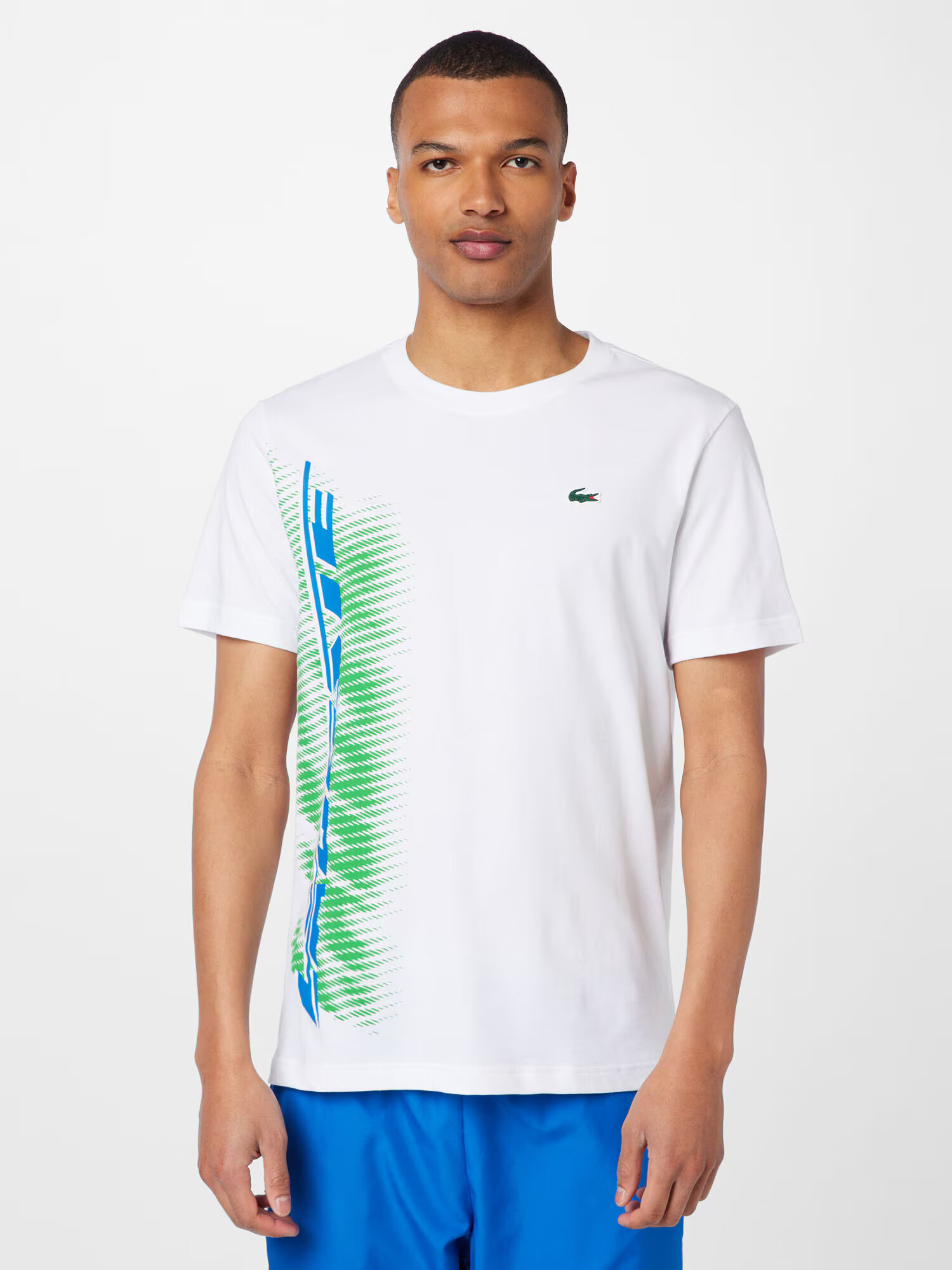 Lacoste Sport Tricou funcțional albastru / verde / alb - Pled.ro