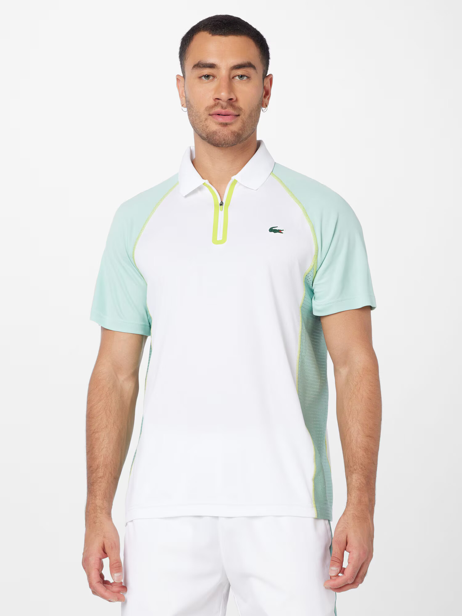 Lacoste Sport Tricou funcțional verde mentă / alb - Pled.ro