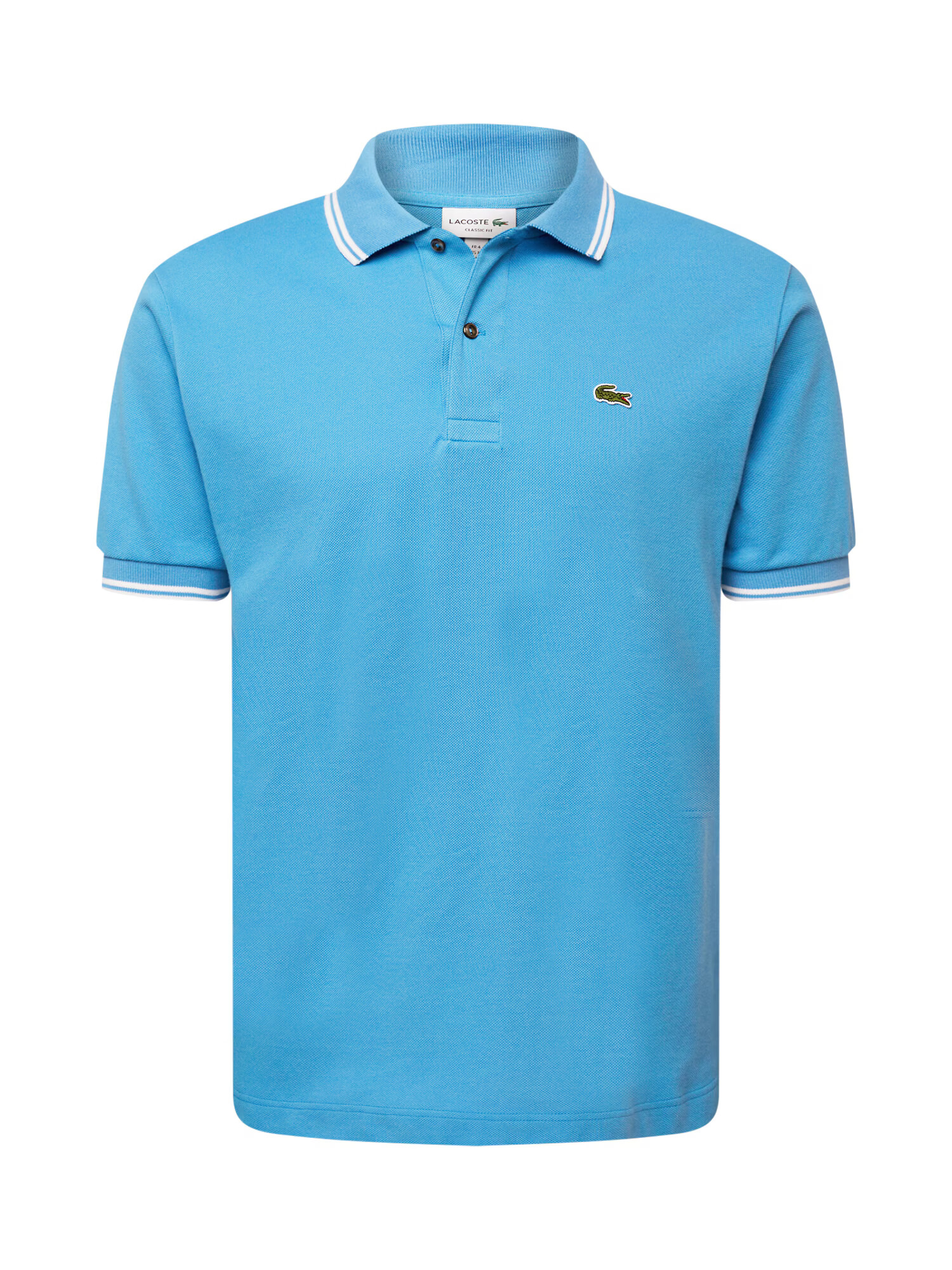 LACOSTE Tricou albastru / alb - Pled.ro