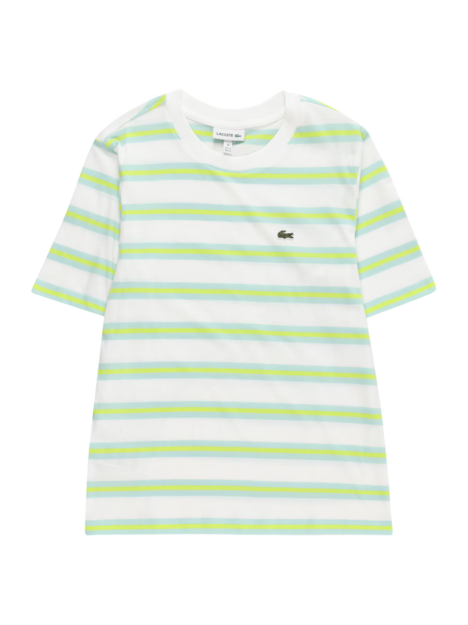 LACOSTE Tricou albastru deschis / galben citron / verde iarbă / alb natural - Pled.ro