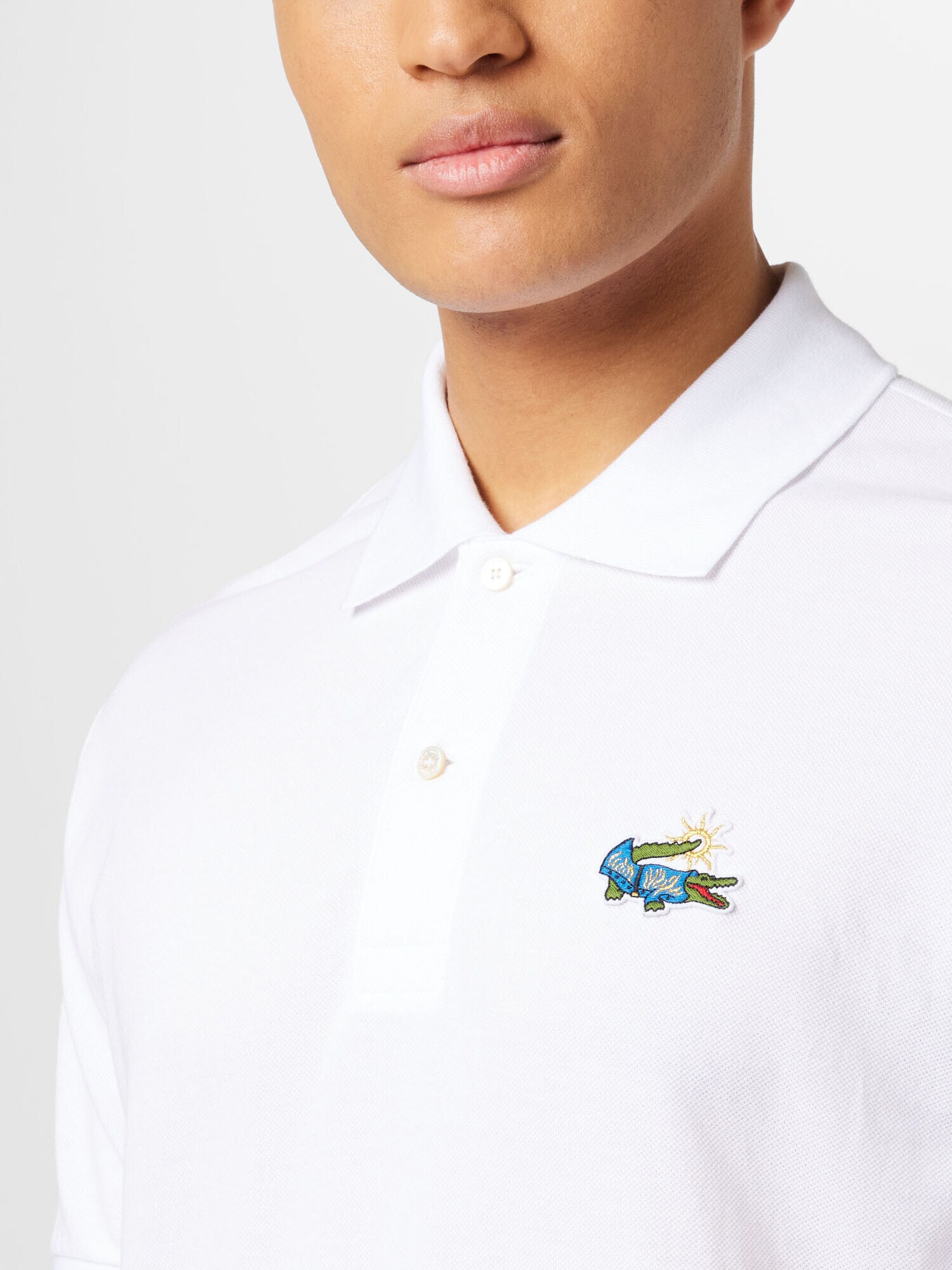 LACOSTE Tricou albastru / galben / verde / alb - Pled.ro