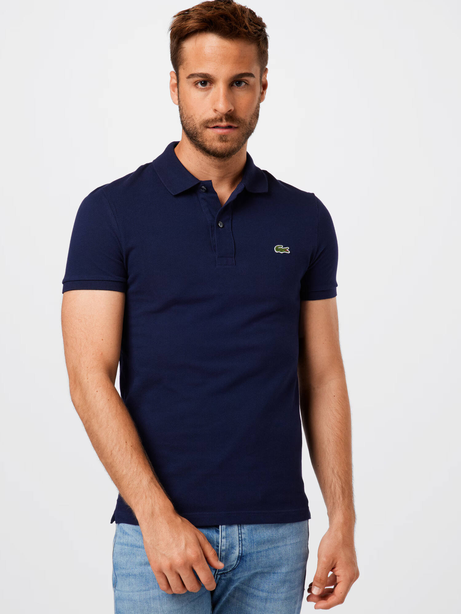 LACOSTE Tricou albastru marin / verde / alb - Pled.ro