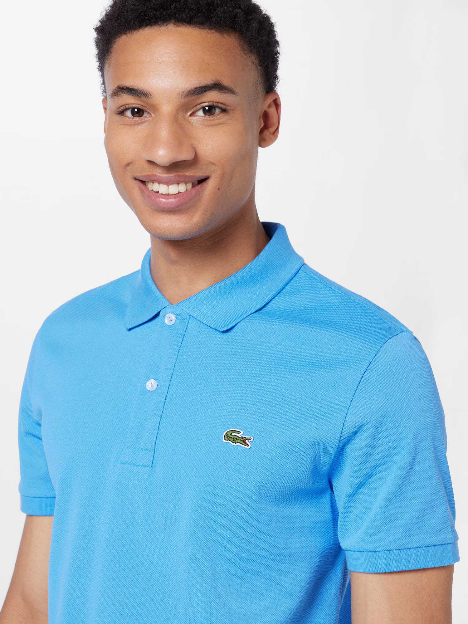 LACOSTE Tricou azuriu / verde / roșu - Pled.ro