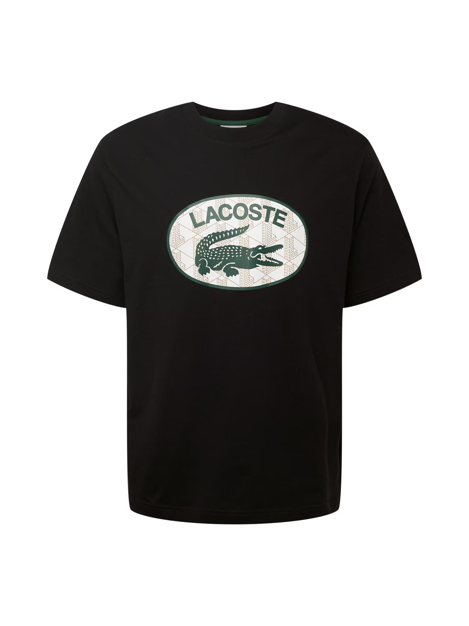 LACOSTE Tricou bej / verde închis / negru / alb - Pled.ro