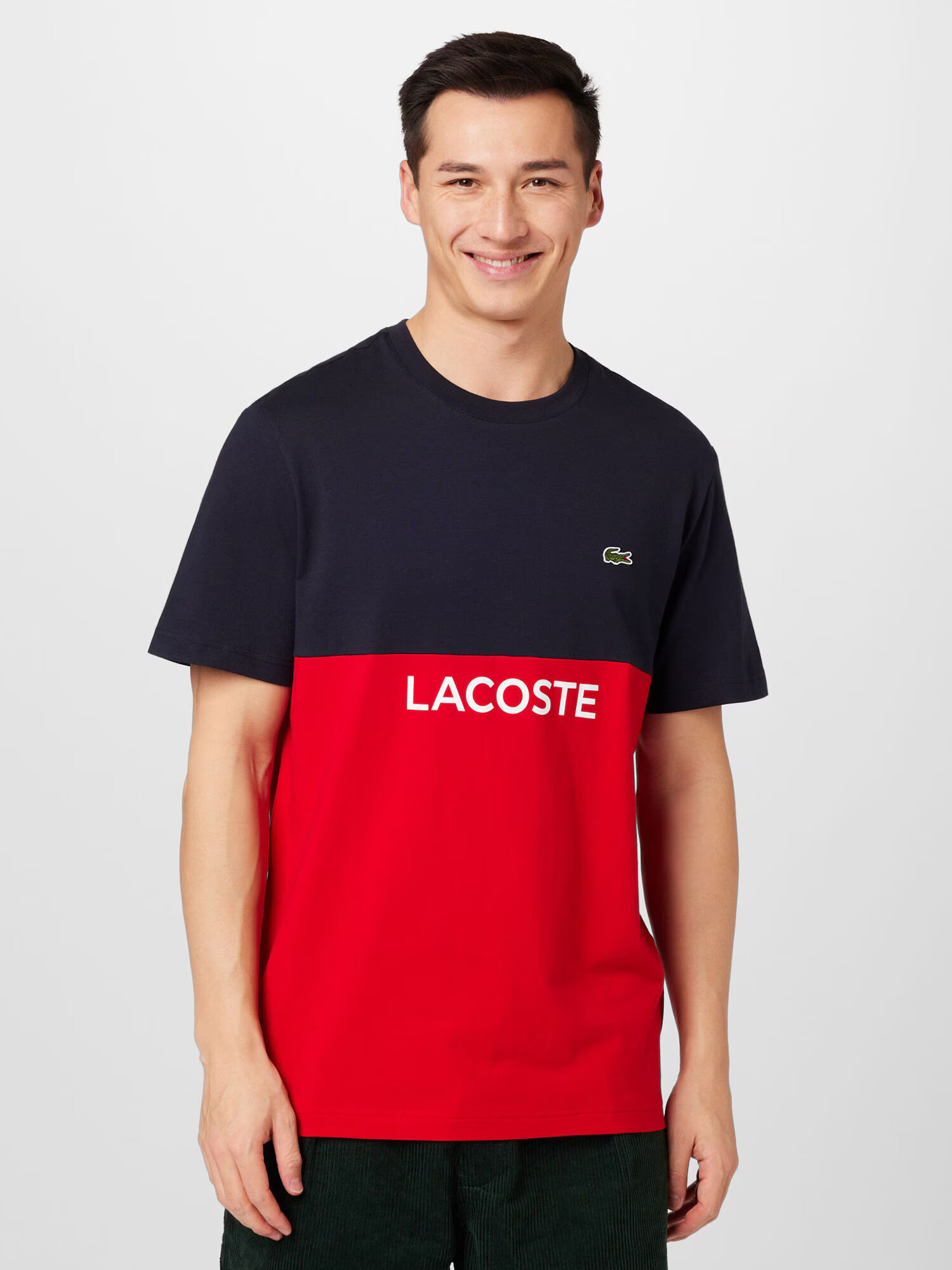 LACOSTE Tricou albastru noapte / verde / roșu / alb - Pled.ro