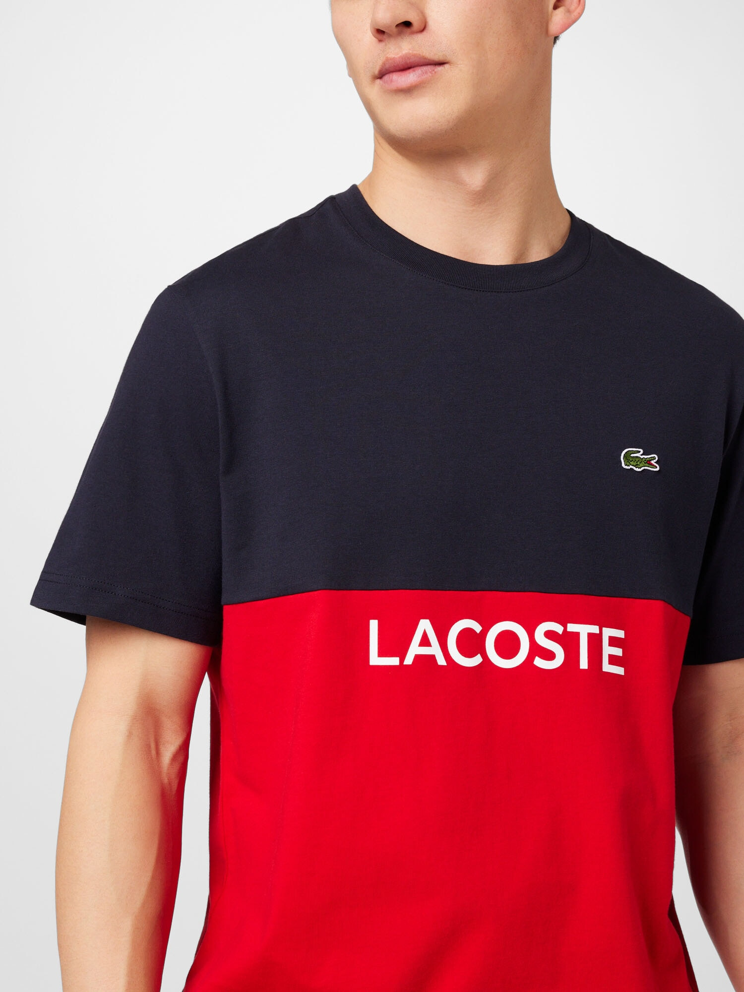 LACOSTE Tricou albastru noapte / verde / roșu / alb - Pled.ro