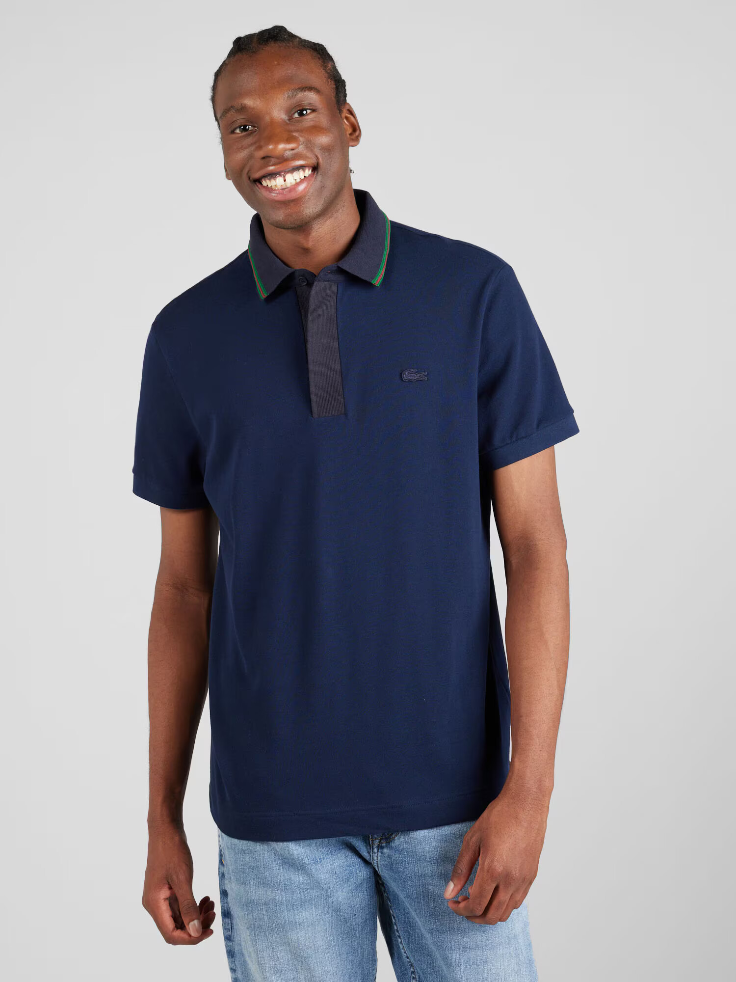 LACOSTE Tricou bleumarin / verde / roșu / negru - Pled.ro