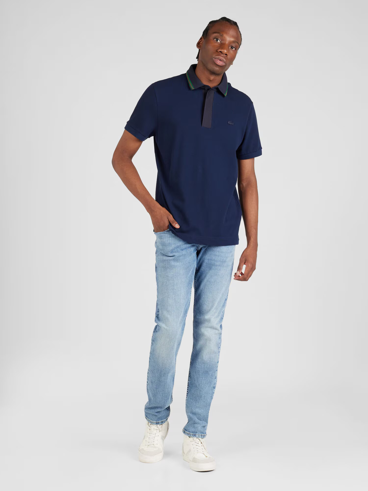 LACOSTE Tricou bleumarin / verde / roșu / negru - Pled.ro