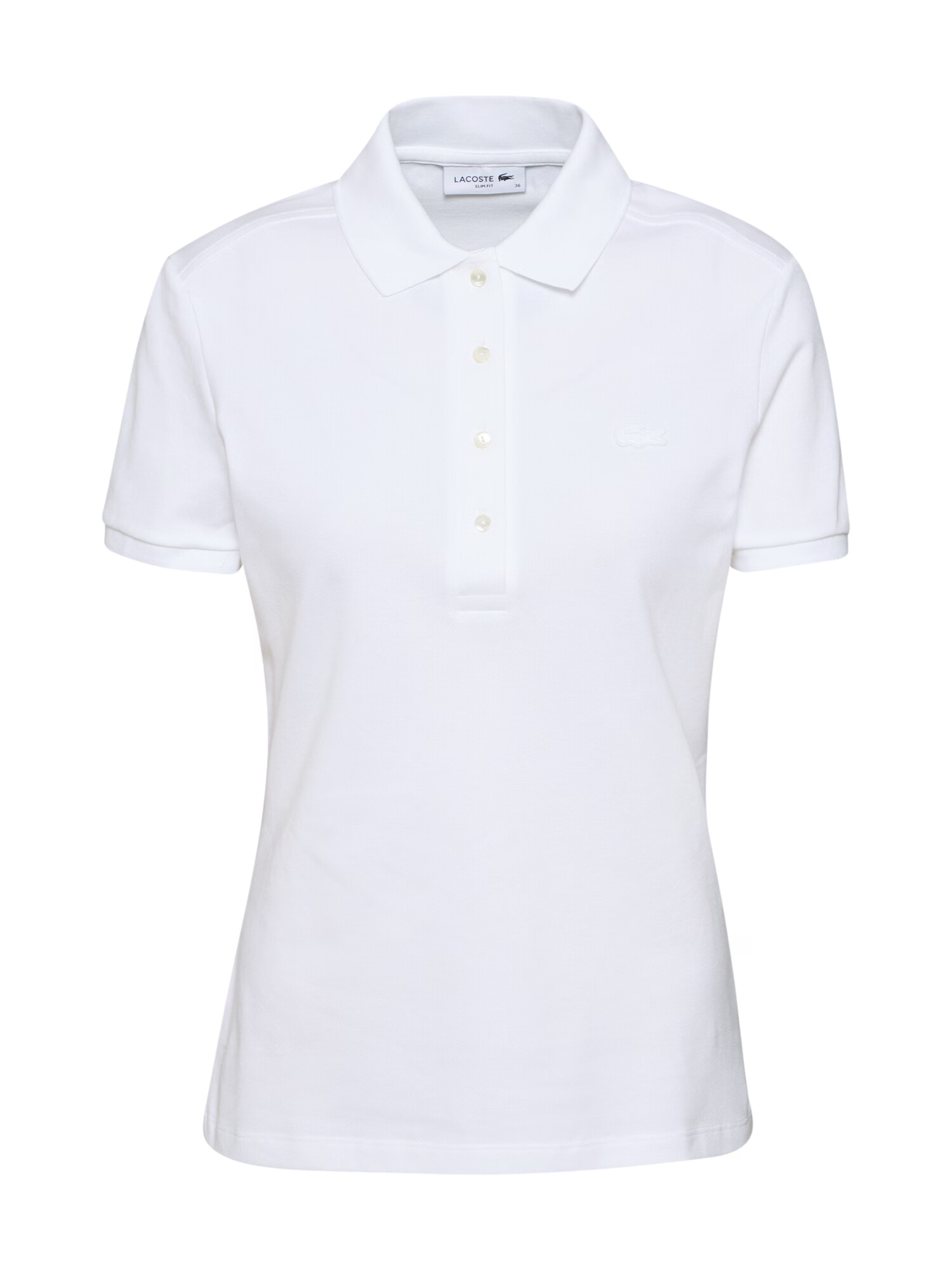 LACOSTE Tricou 'Chemise' alb - Pled.ro