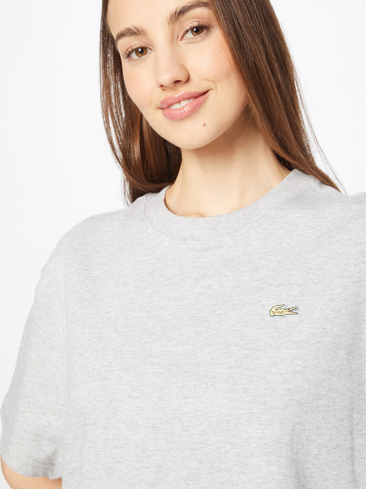 LACOSTE Tricou galben / gri deschis - Pled.ro