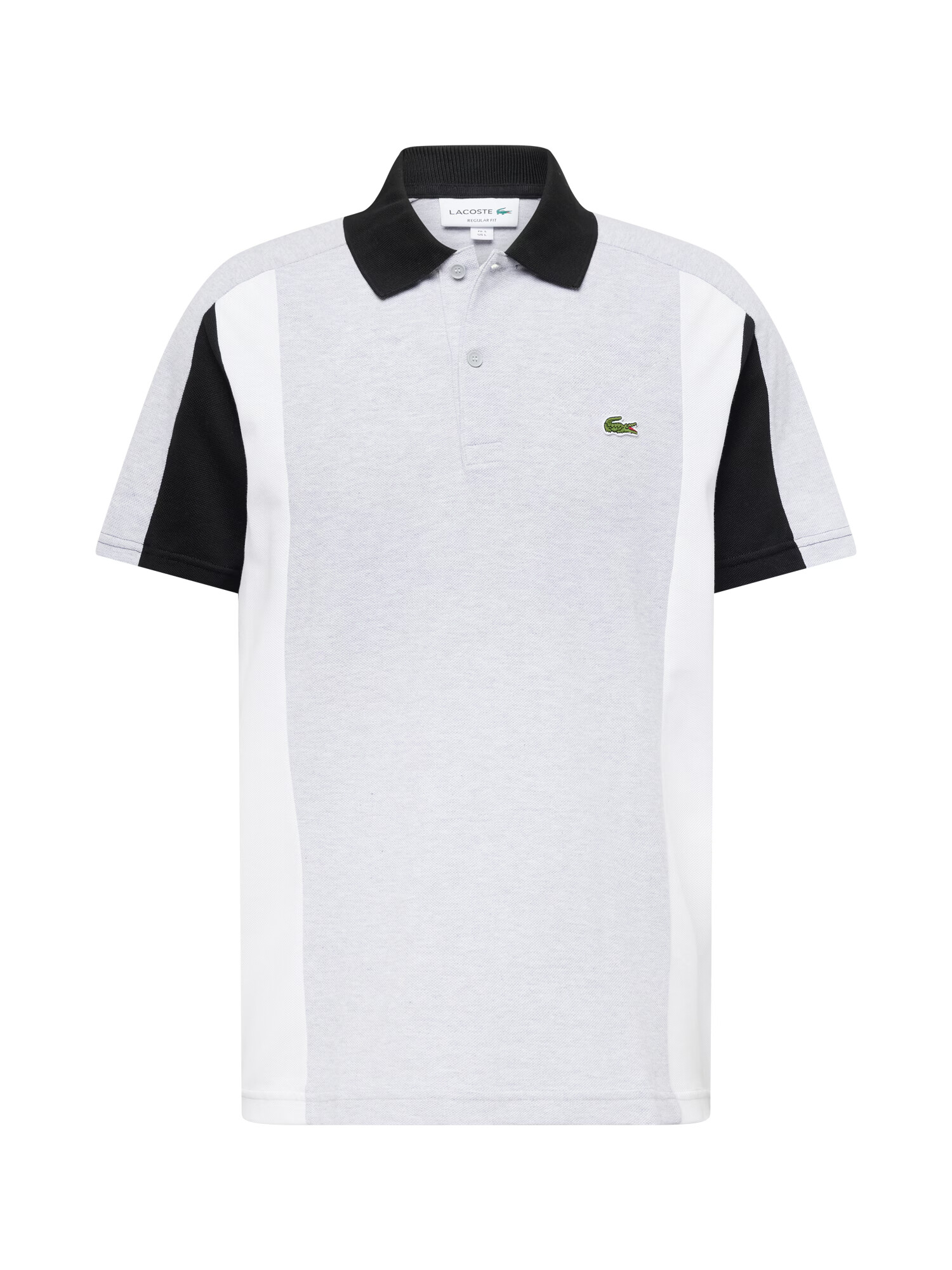 LACOSTE Tricou gri / negru / alb - Pled.ro