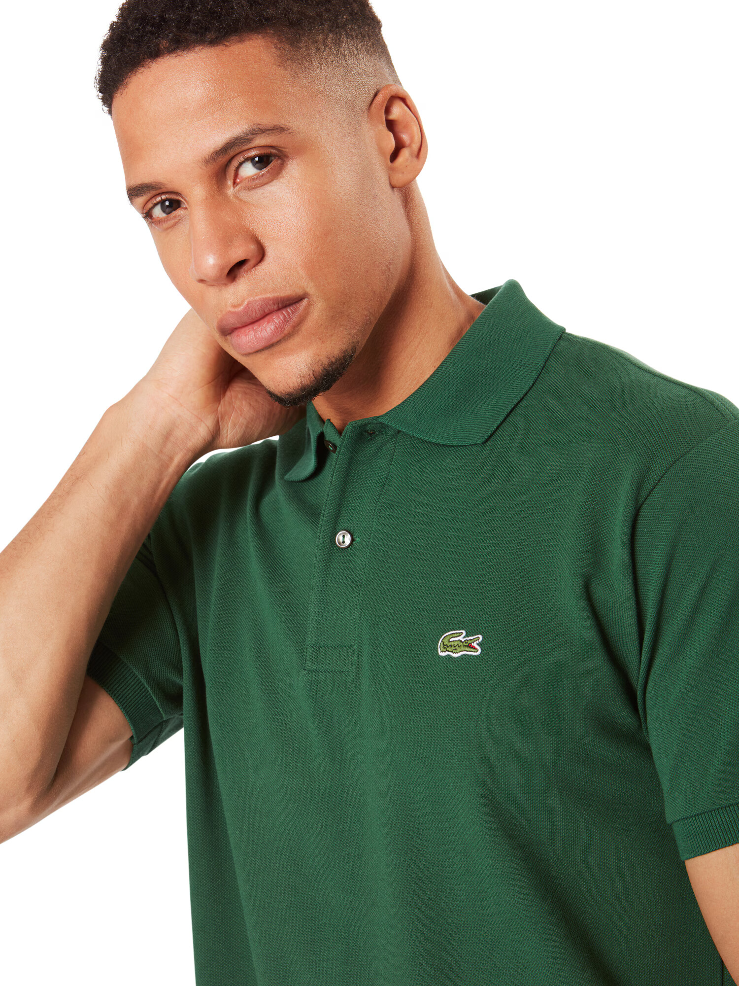 LACOSTE Tricou verde / roșu / alb - Pled.ro