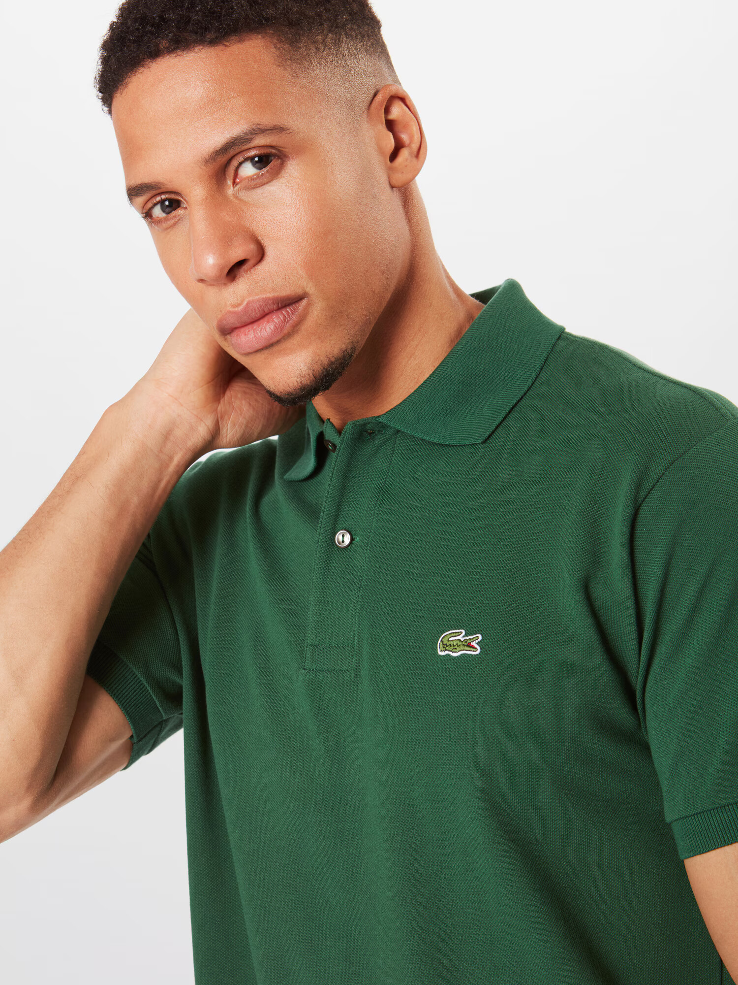 LACOSTE Tricou verde / roșu / alb - Pled.ro